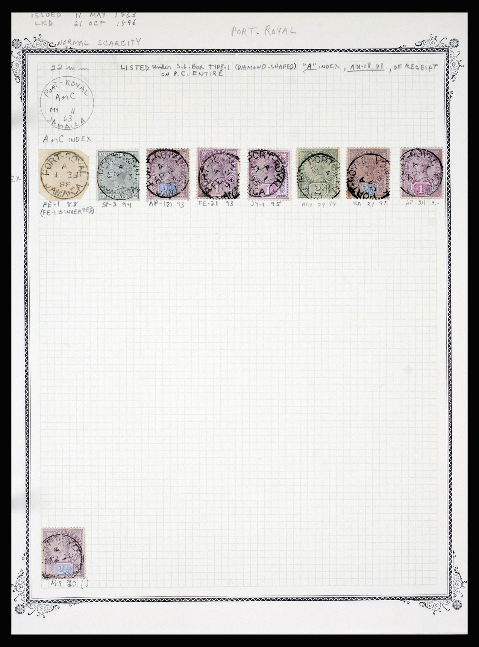 36195 1046 - Postzegelverzameling 36195 Jamaica stempelverzameling 1857-1960.