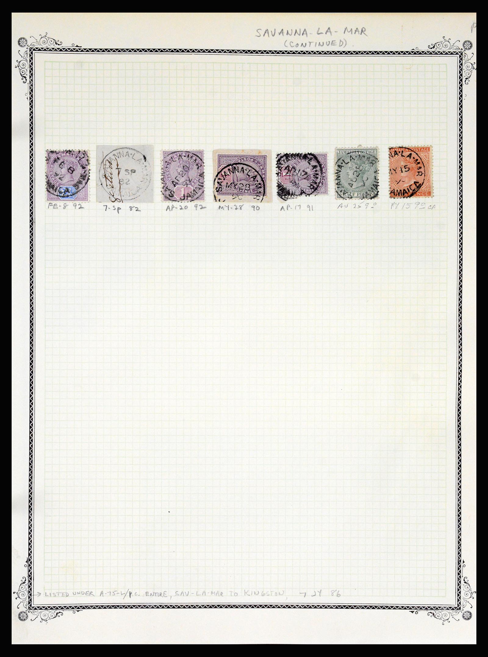 36195 1058 - Postzegelverzameling 36195 Jamaica stempelverzameling 1857-1960.