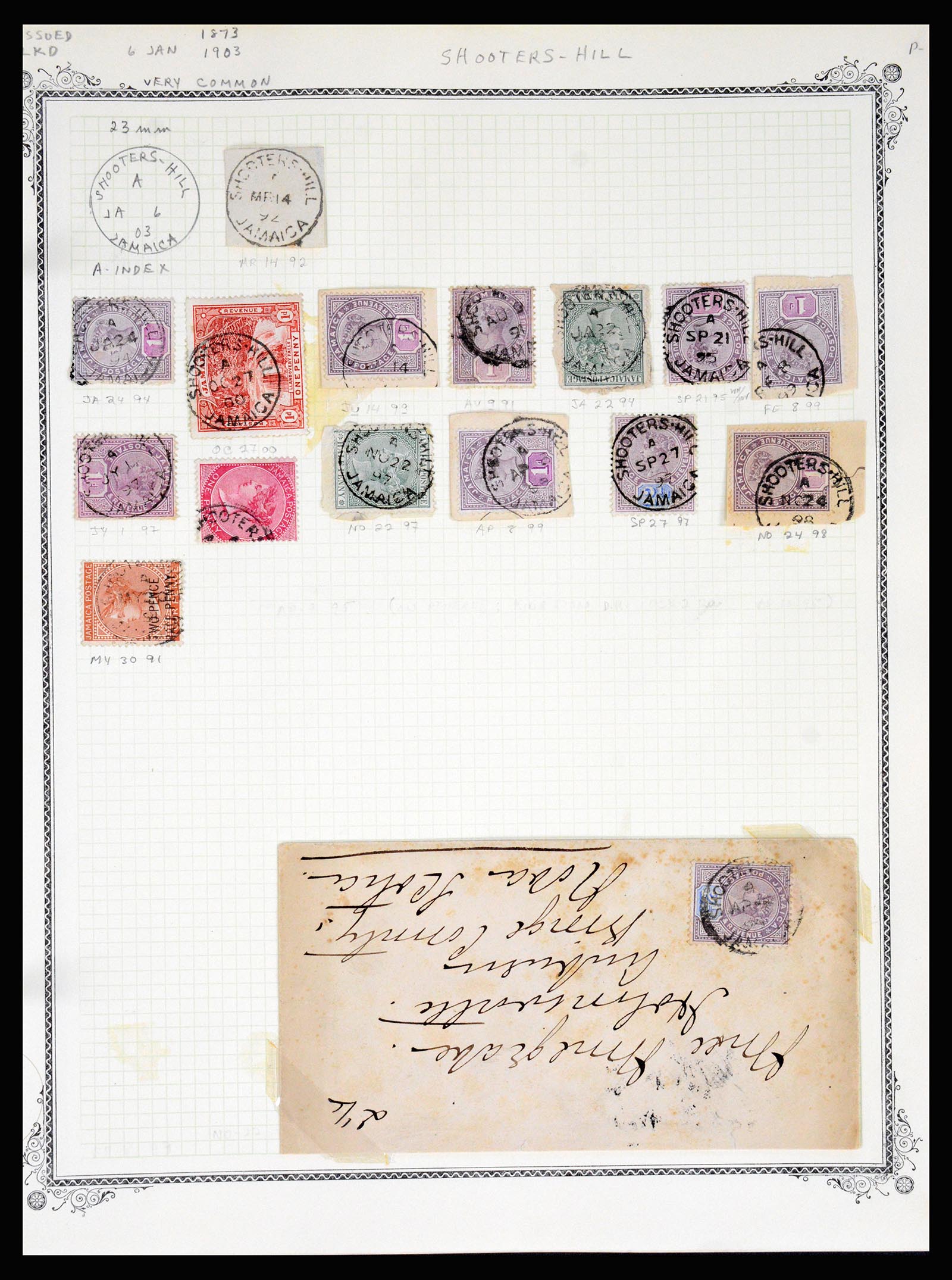 36195 1059 - Postzegelverzameling 36195 Jamaica stempelverzameling 1857-1960.