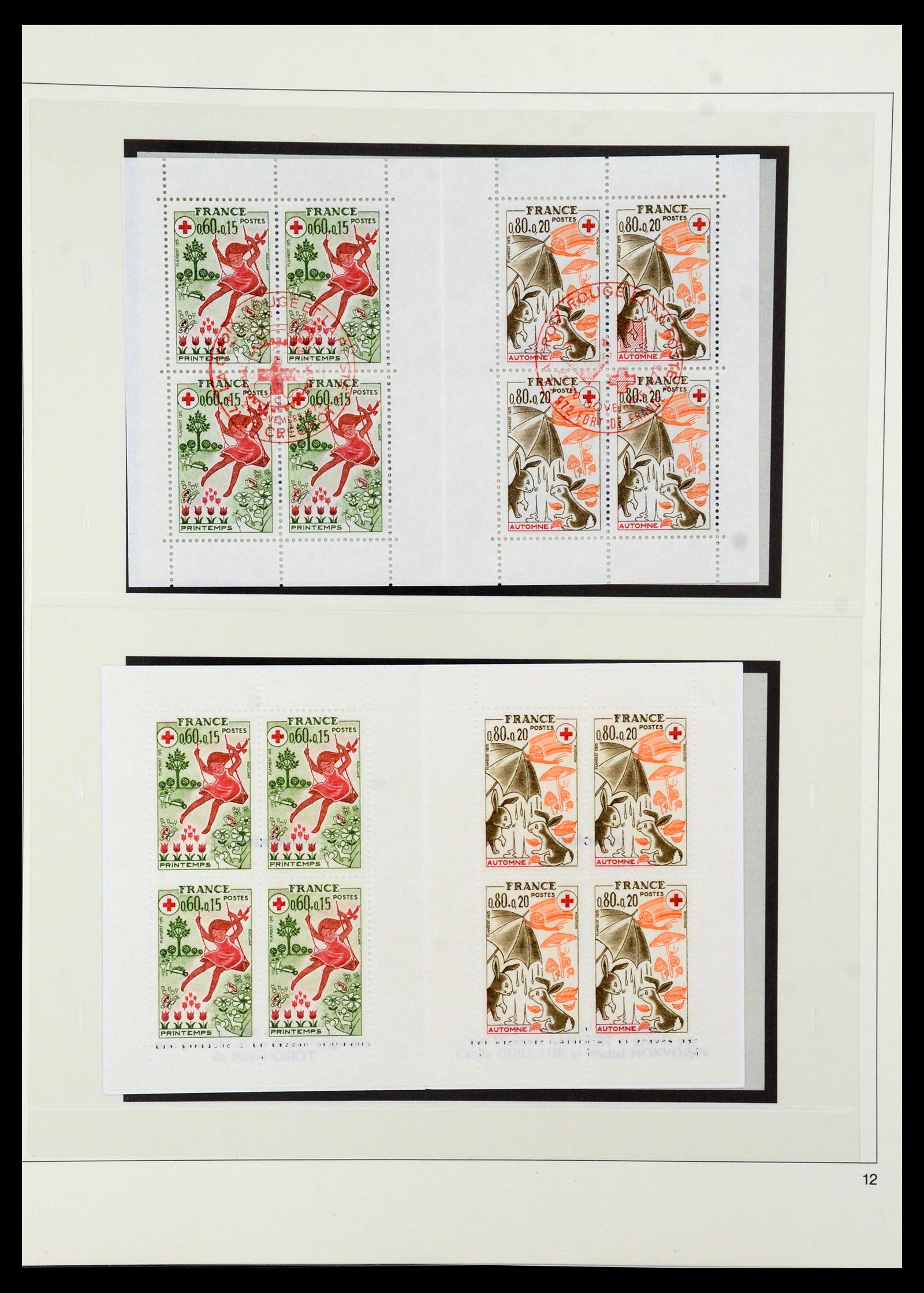 36202 022 - Stamp collection 36202 France red cross booklets 1952-2005.