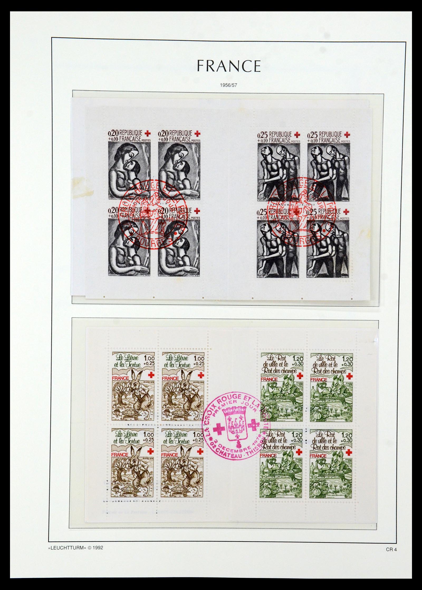 36202 024 - Stamp collection 36202 France red cross booklets 1952-2005.