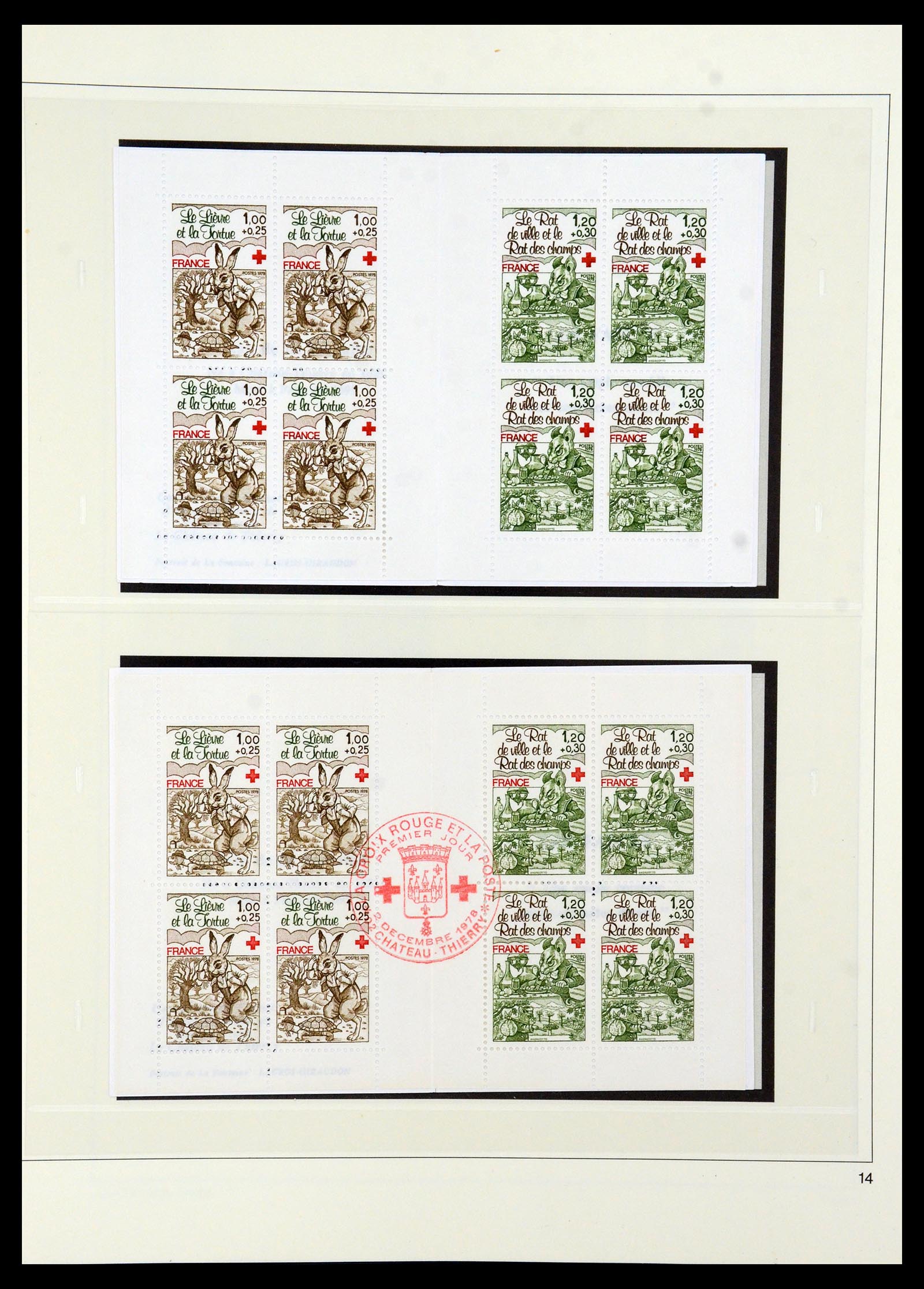 36202 025 - Stamp collection 36202 France red cross booklets 1952-2005.