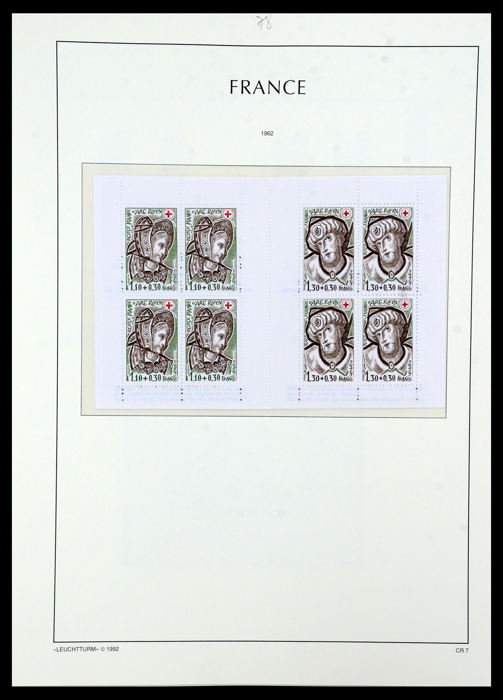 36202 026 - Stamp collection 36202 France red cross booklets 1952-2005.