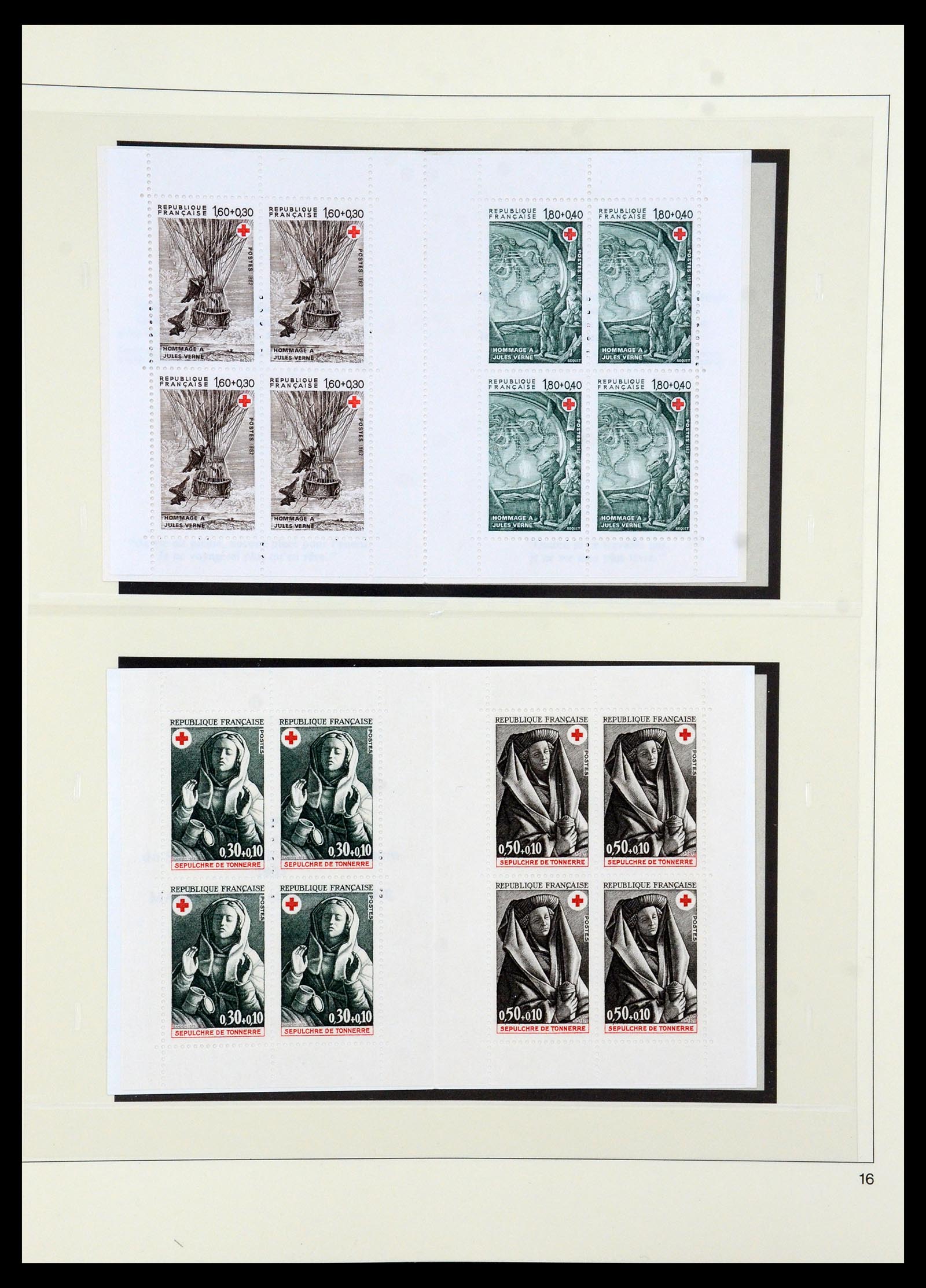 36202 028 - Stamp collection 36202 France red cross booklets 1952-2005.