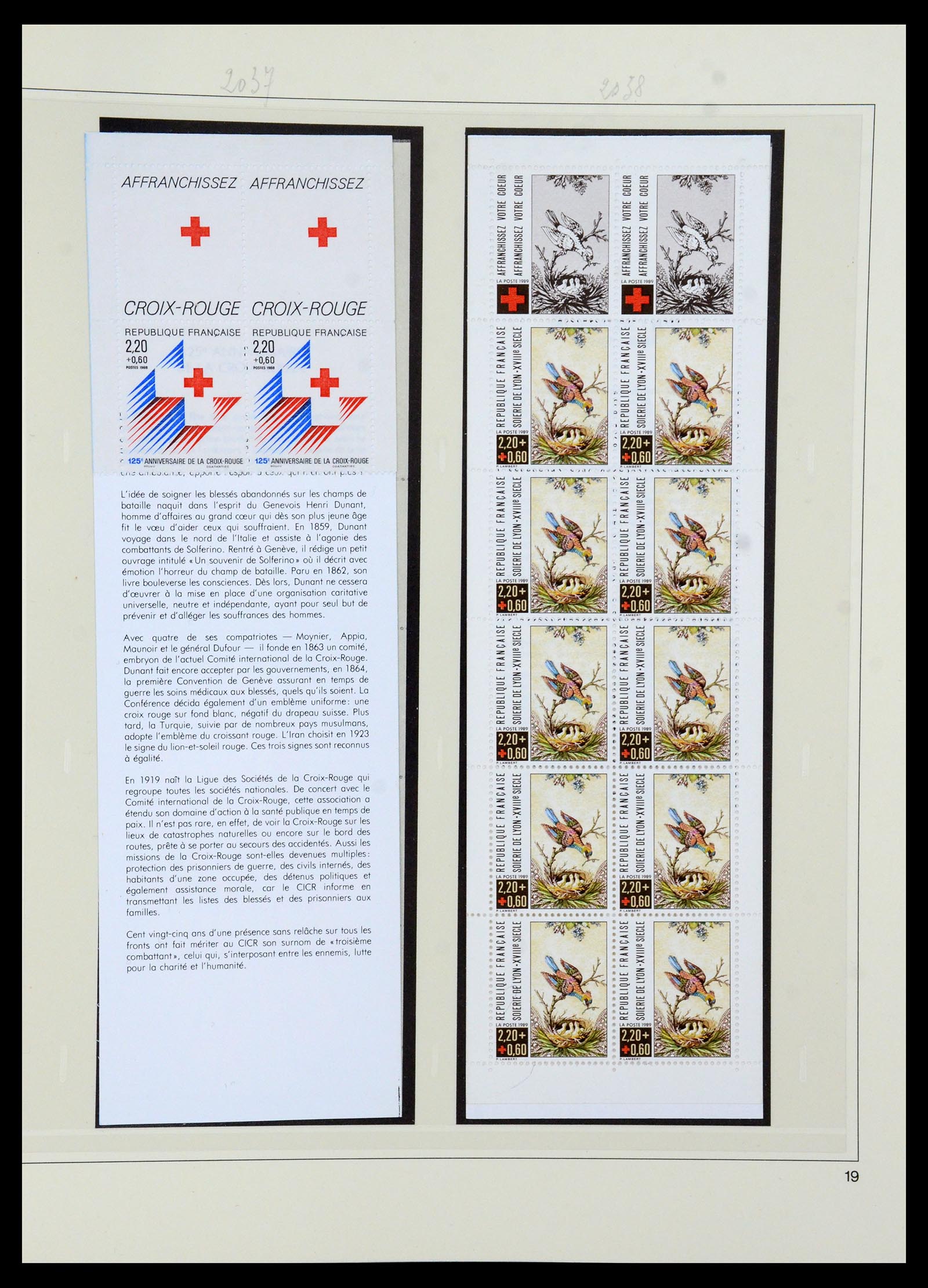 36202 035 - Stamp collection 36202 France red cross booklets 1952-2005.