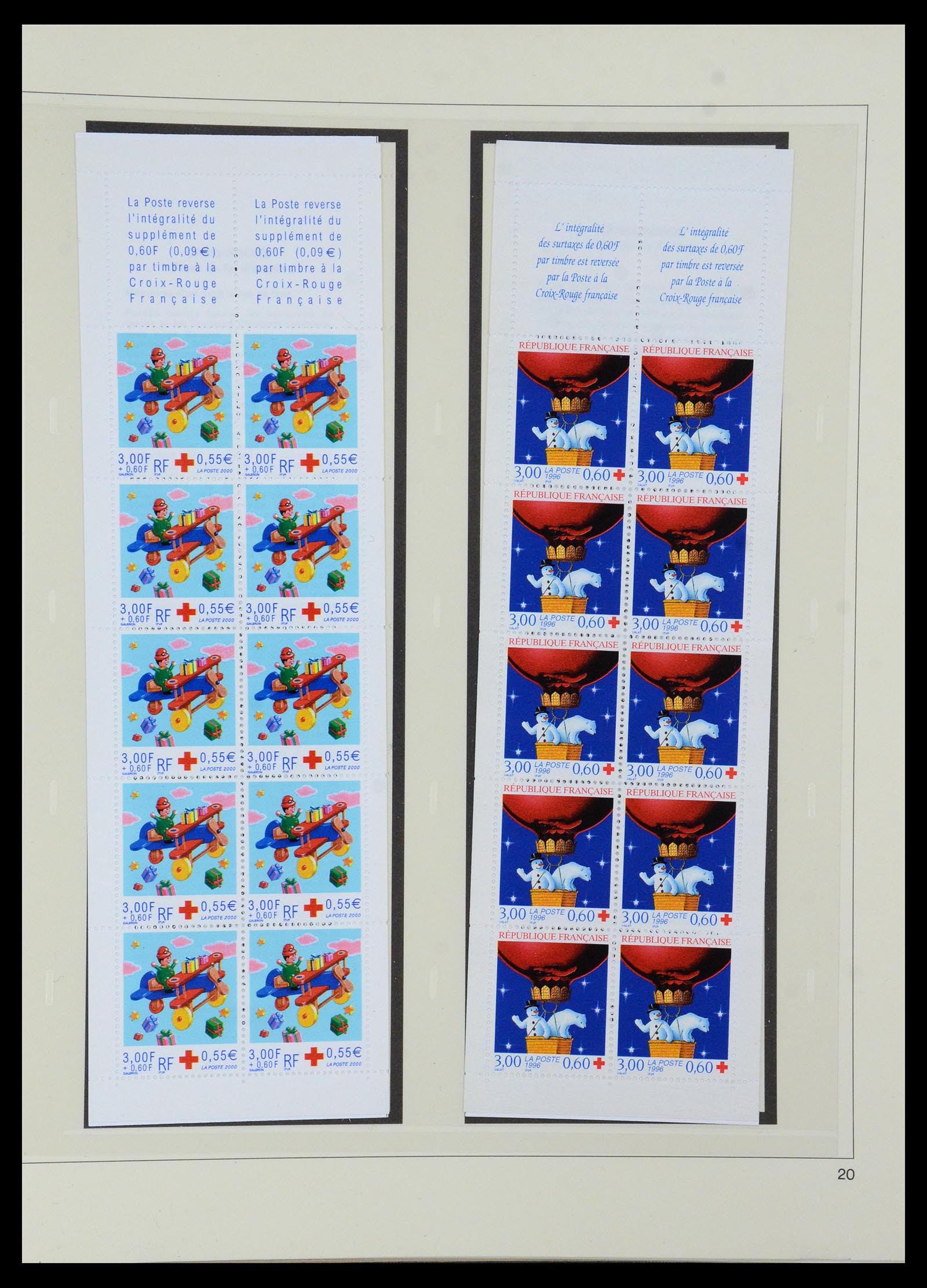 36202 038 - Stamp collection 36202 France red cross booklets 1952-2005.