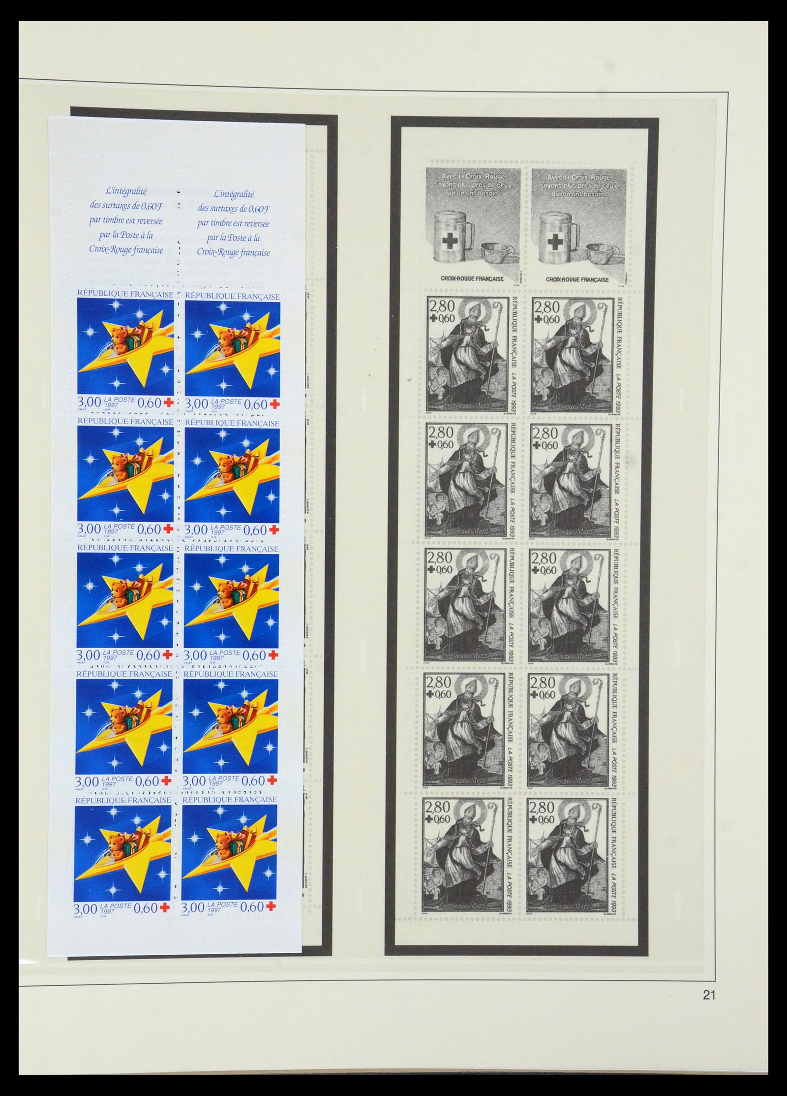 36202 041 - Stamp collection 36202 France red cross booklets 1952-2005.