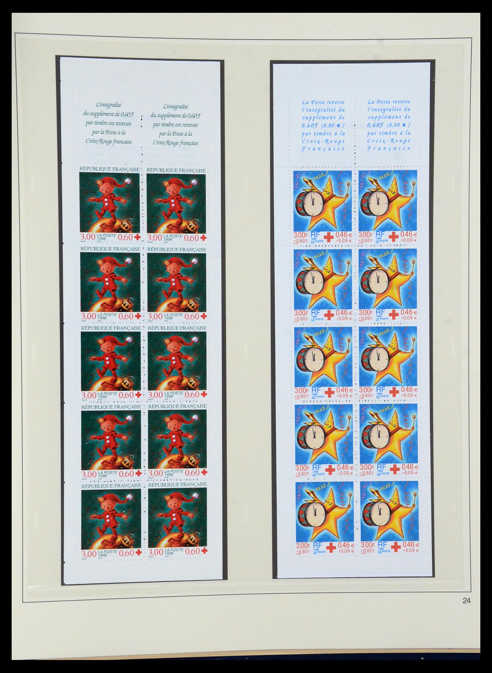 36202 046 - Stamp collection 36202 France red cross booklets 1952-2005.