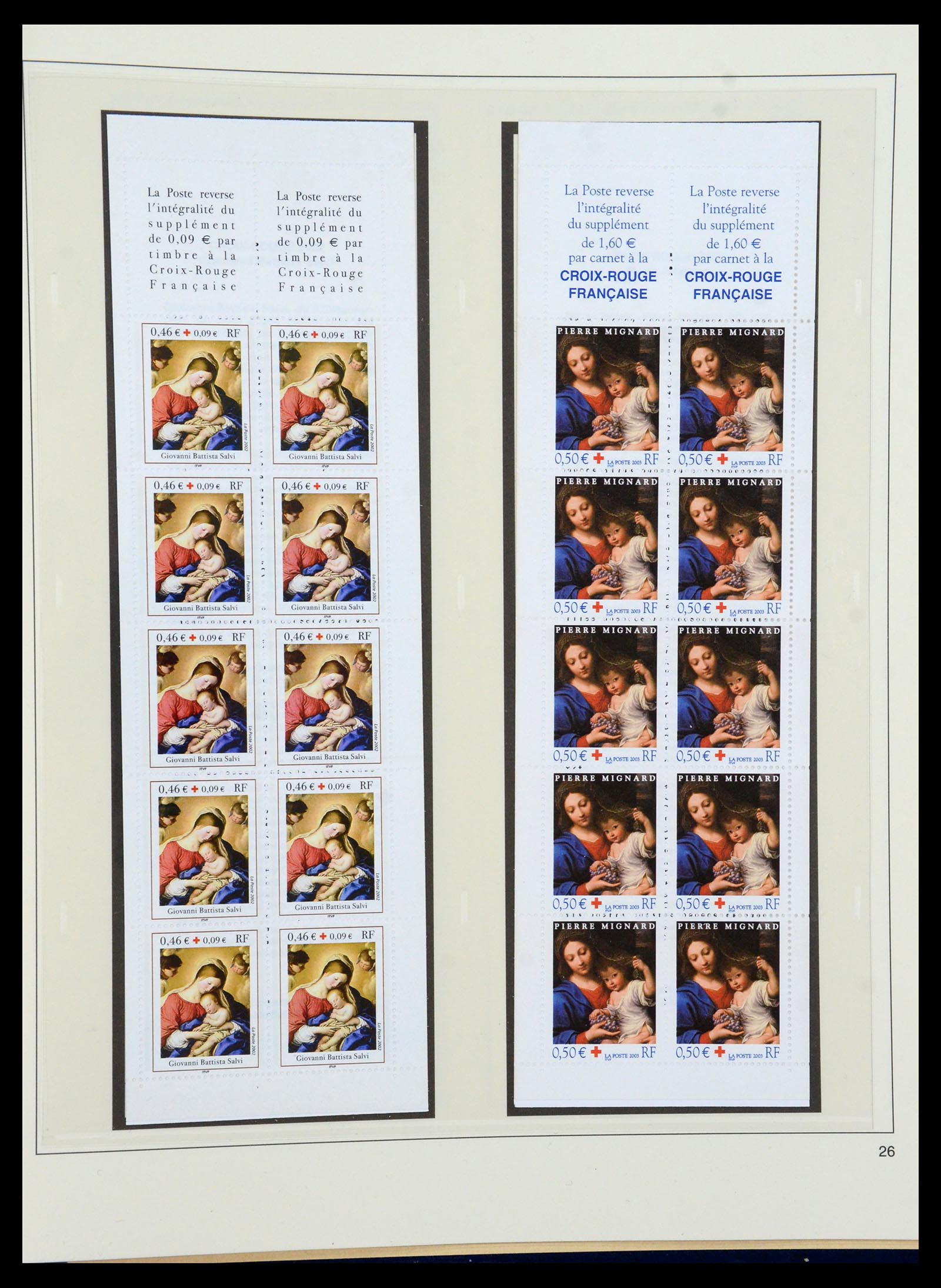 36202 048 - Stamp collection 36202 France red cross booklets 1952-2005.