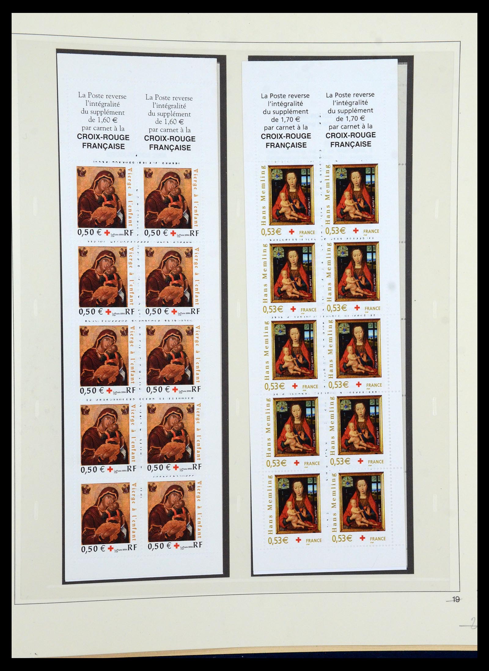 36202 049 - Stamp collection 36202 France red cross booklets 1952-2005.