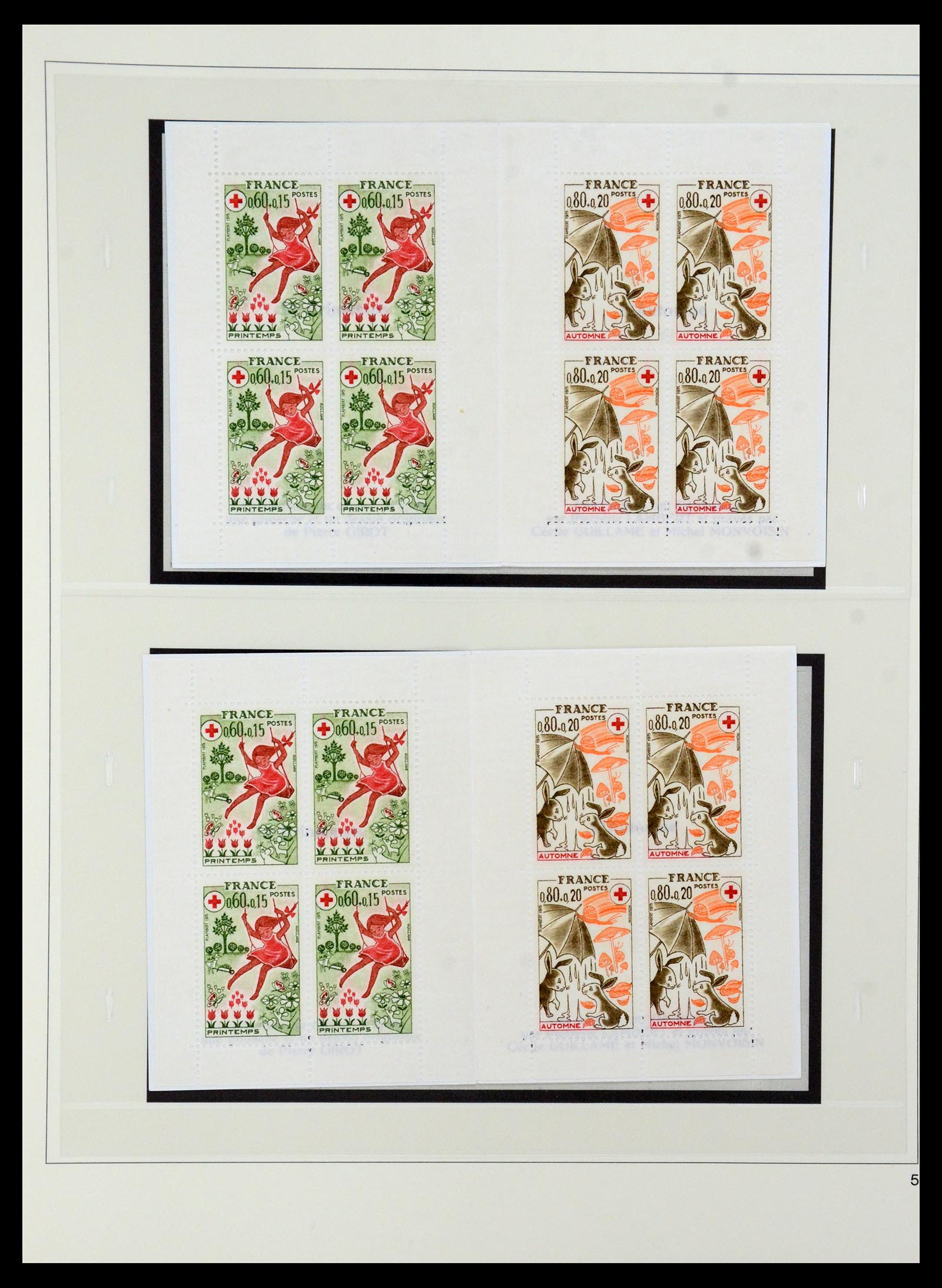 36202 054 - Stamp collection 36202 France red cross booklets 1952-2005.