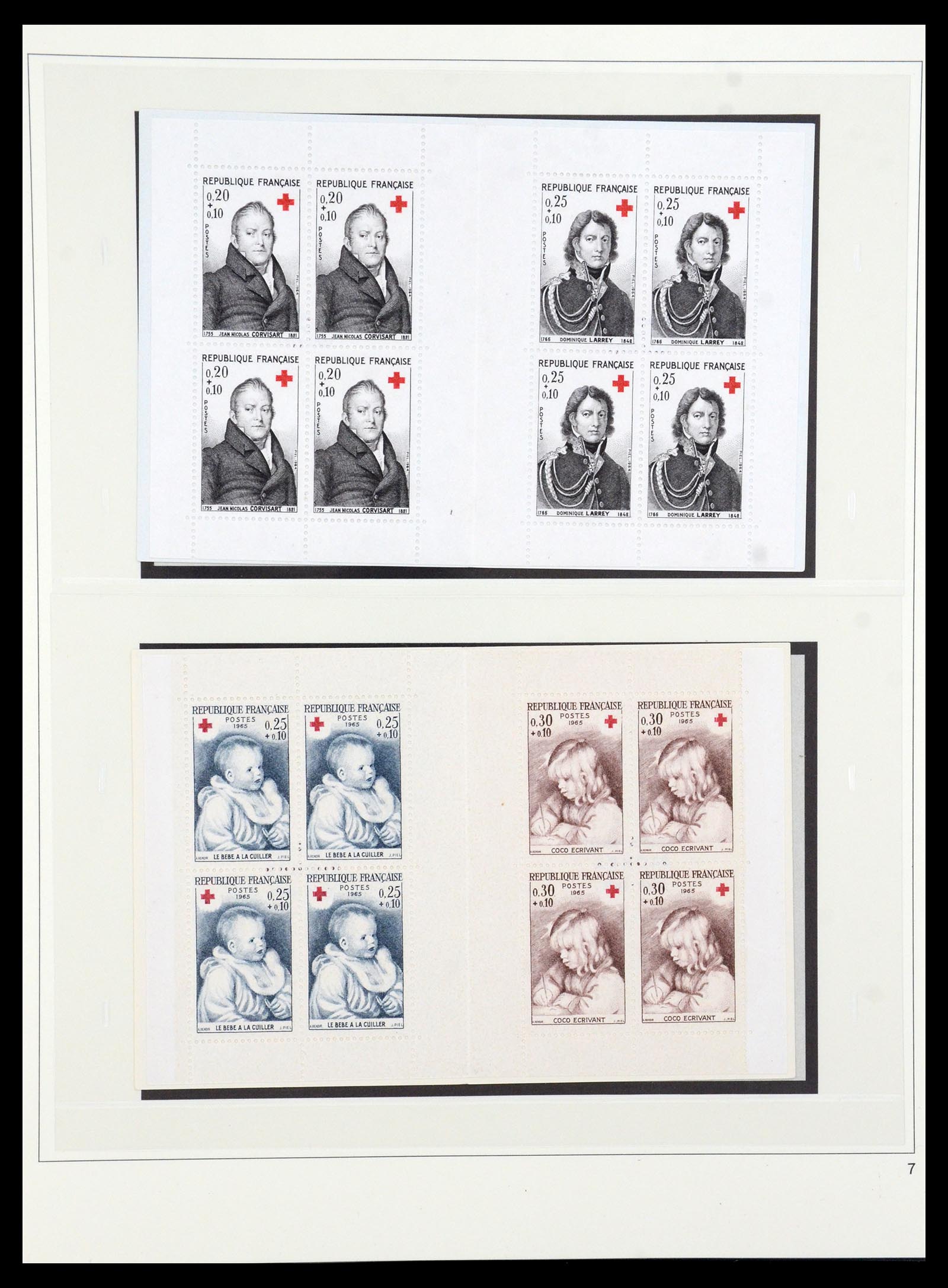 36202 056 - Stamp collection 36202 France red cross booklets 1952-2005.