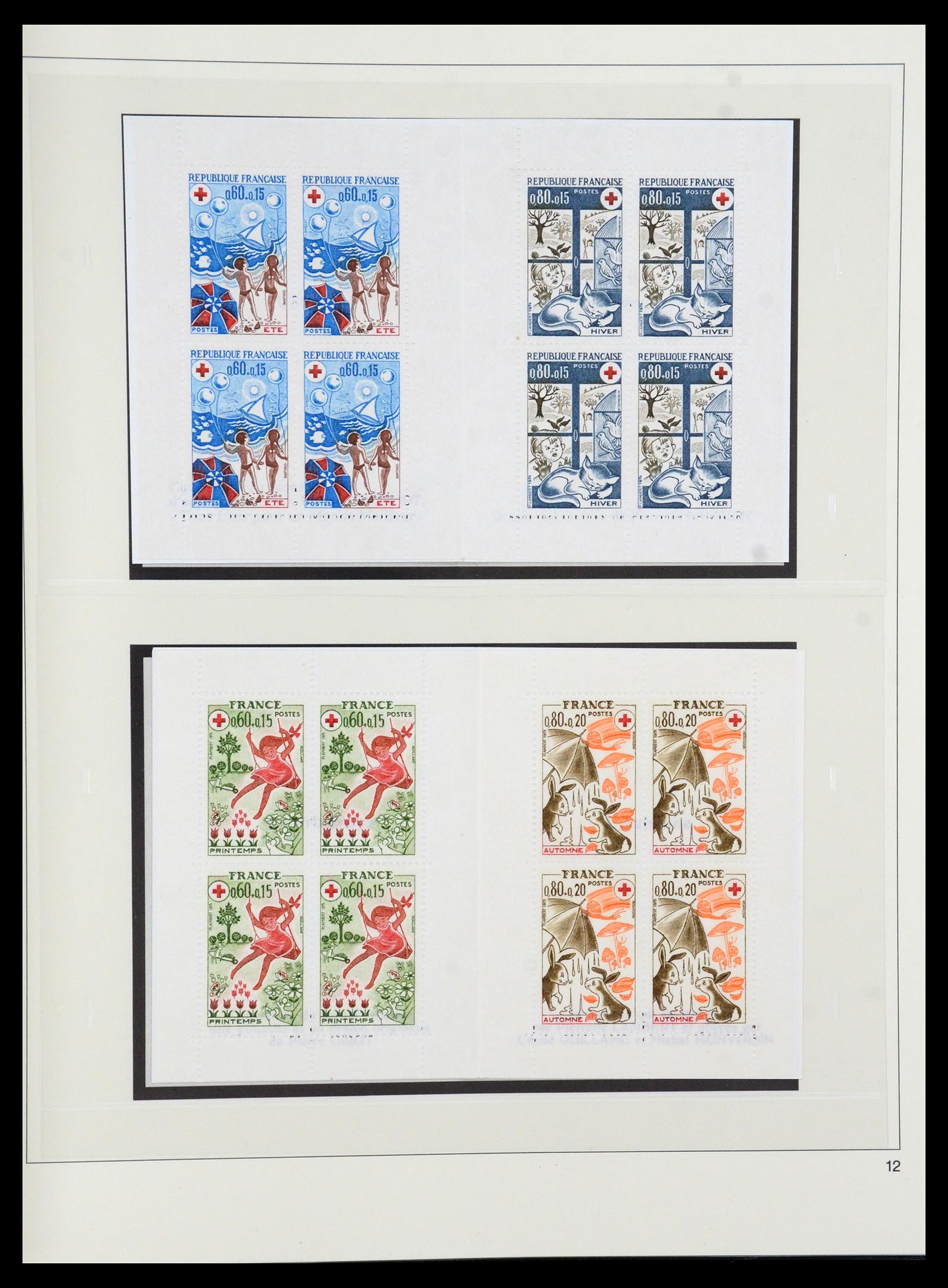 36202 061 - Stamp collection 36202 France red cross booklets 1952-2005.