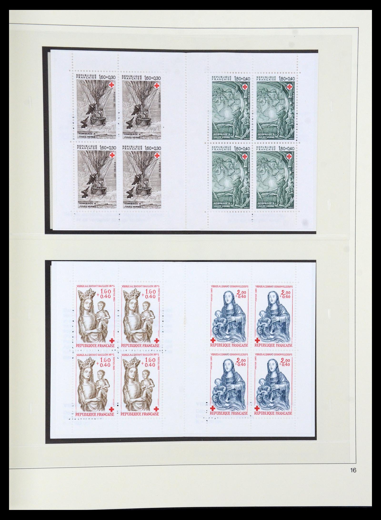 36202 065 - Stamp collection 36202 France red cross booklets 1952-2005.