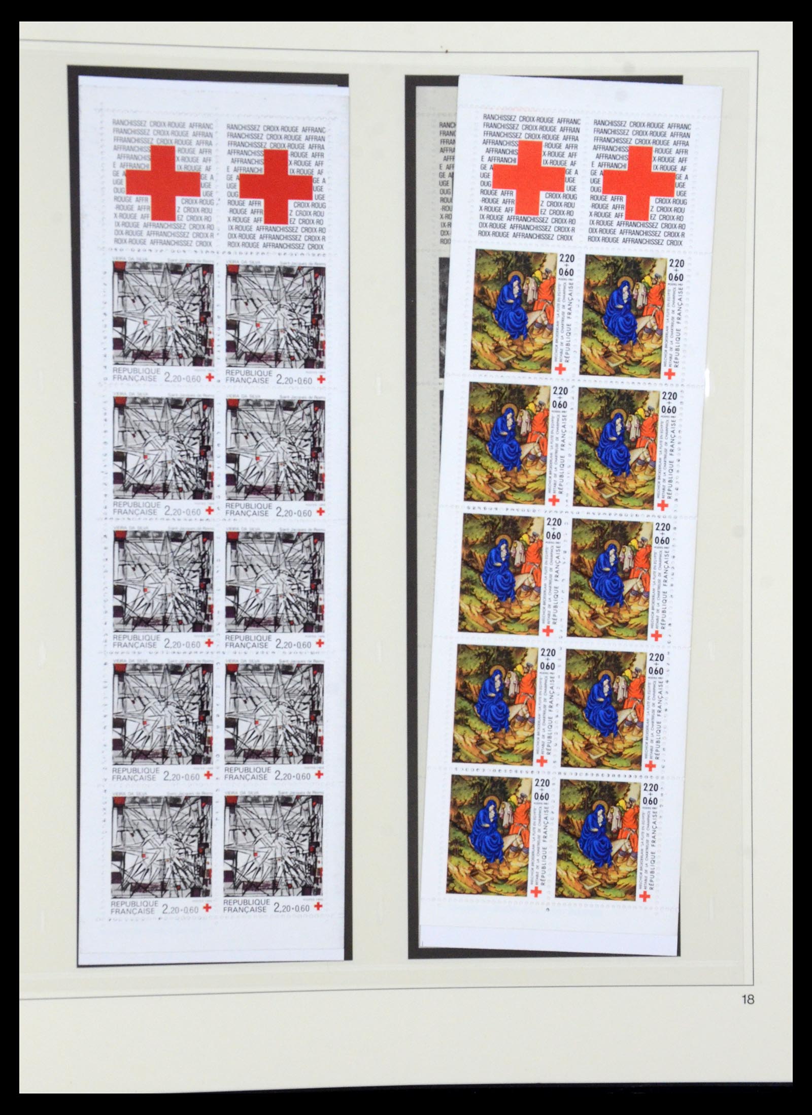 36202 067 - Stamp collection 36202 France red cross booklets 1952-2005.