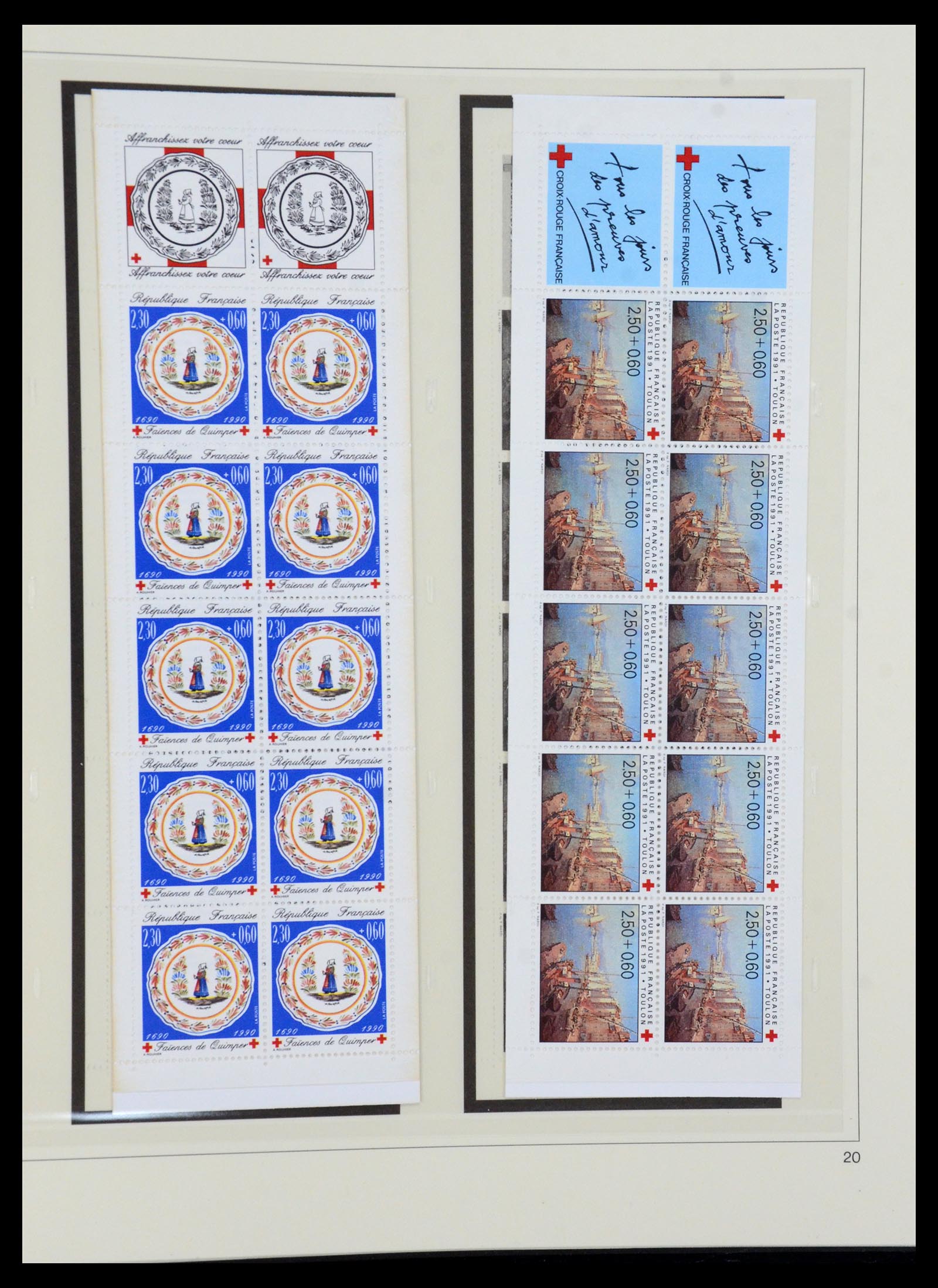 36202 069 - Stamp collection 36202 France red cross booklets 1952-2005.