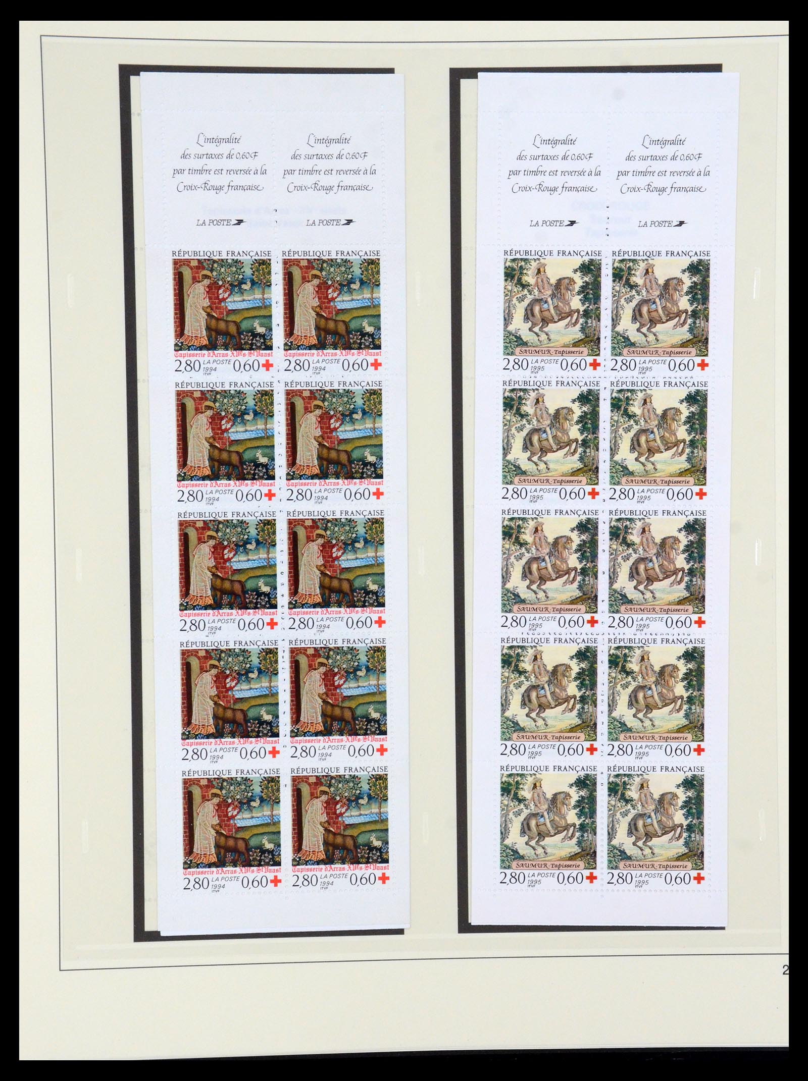 36202 071 - Stamp collection 36202 France red cross booklets 1952-2005.