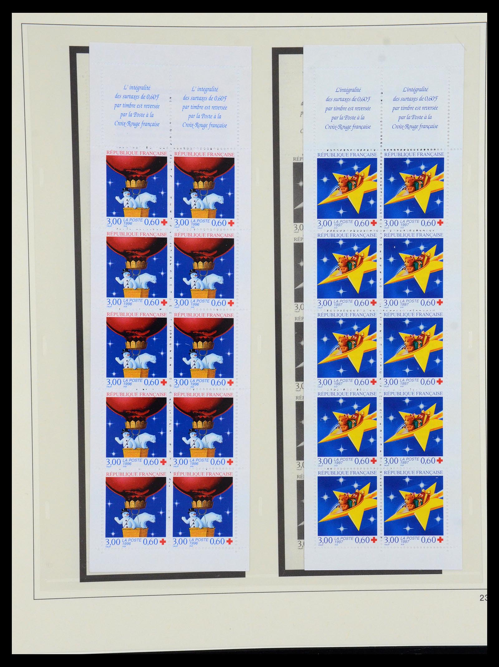 36202 072 - Stamp collection 36202 France red cross booklets 1952-2005.