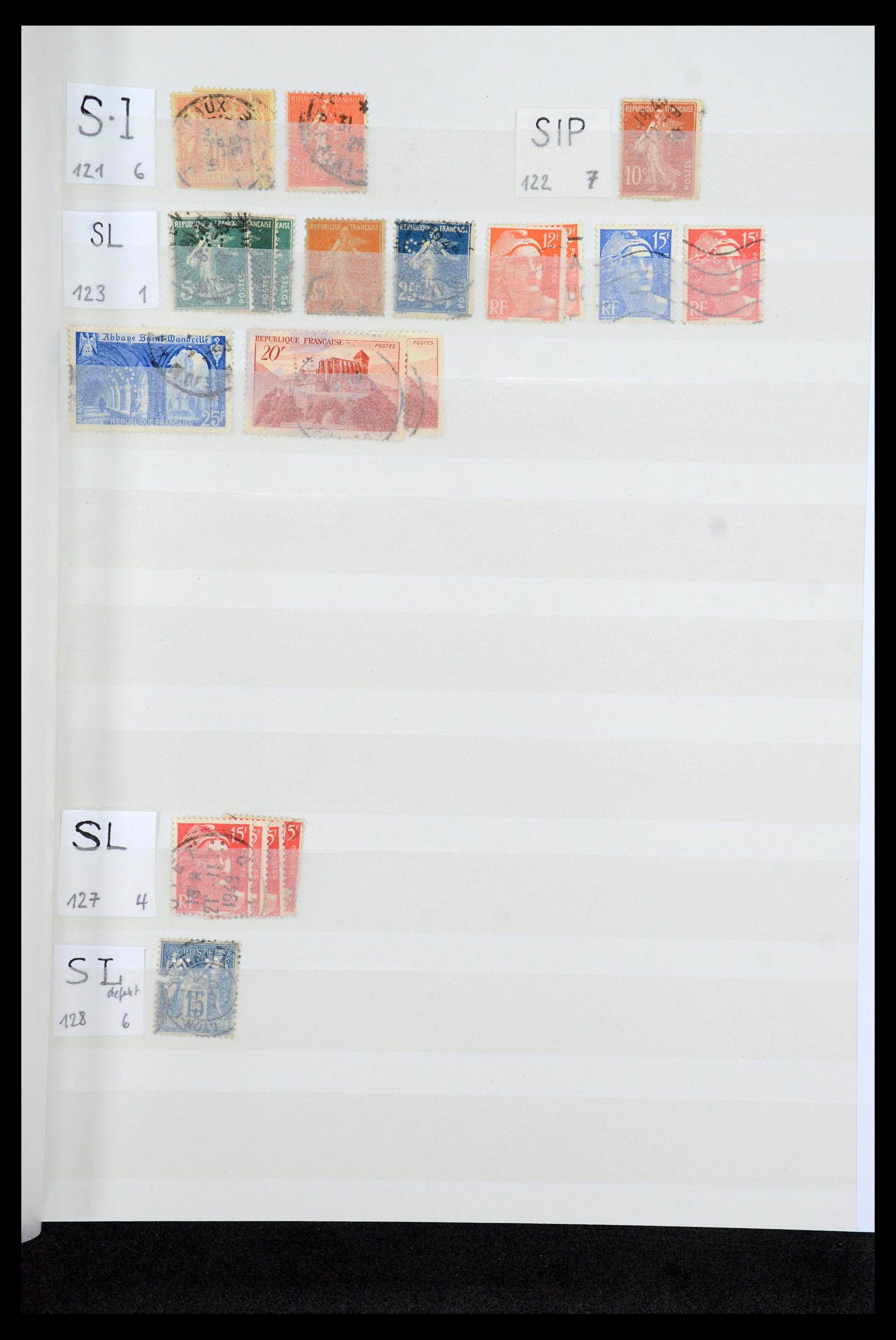 36224 001 - Postzegelverzameling 36224 Wereld perfins 1890-1950.