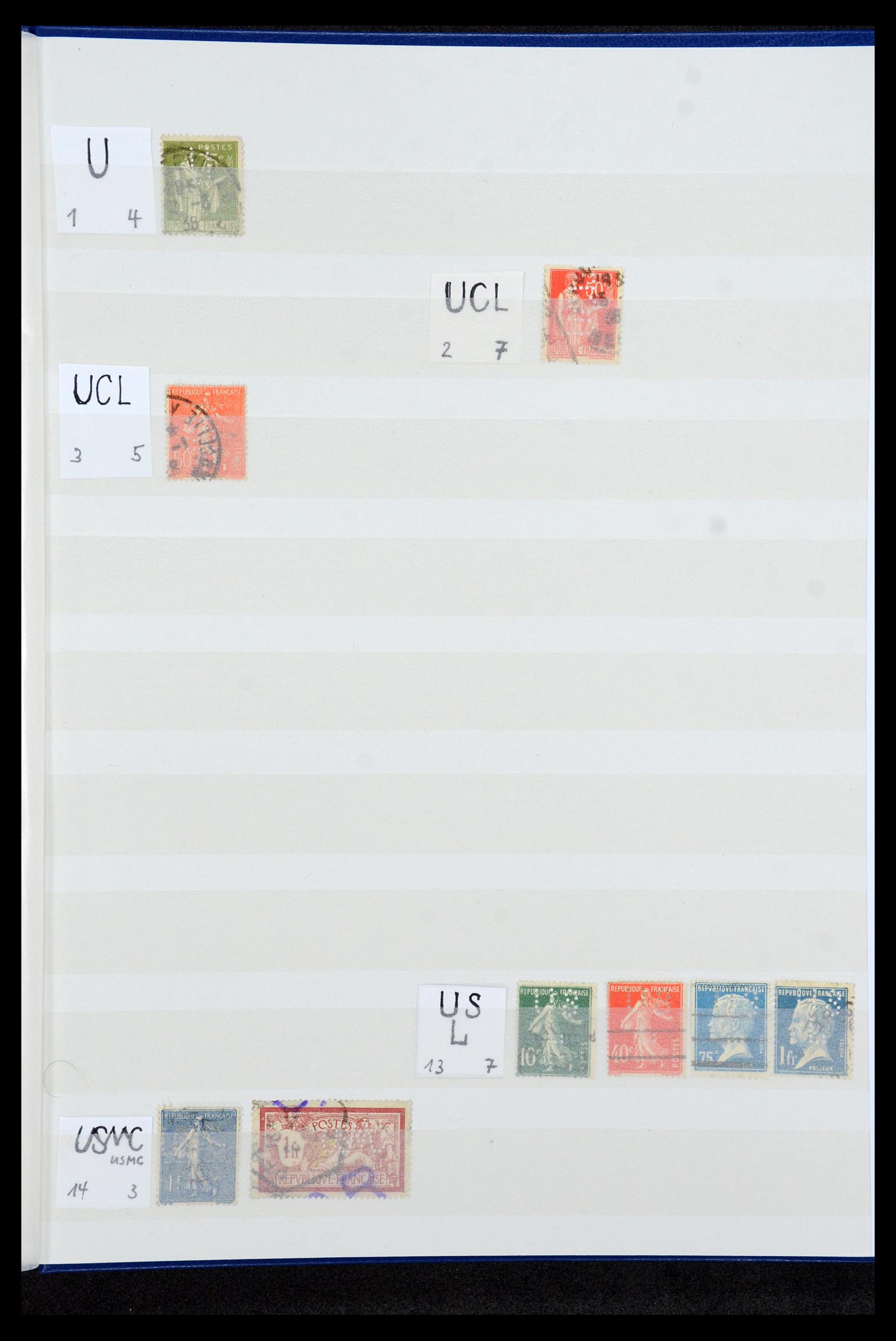 36224 017 - Postzegelverzameling 36224 Wereld perfins 1890-1950.