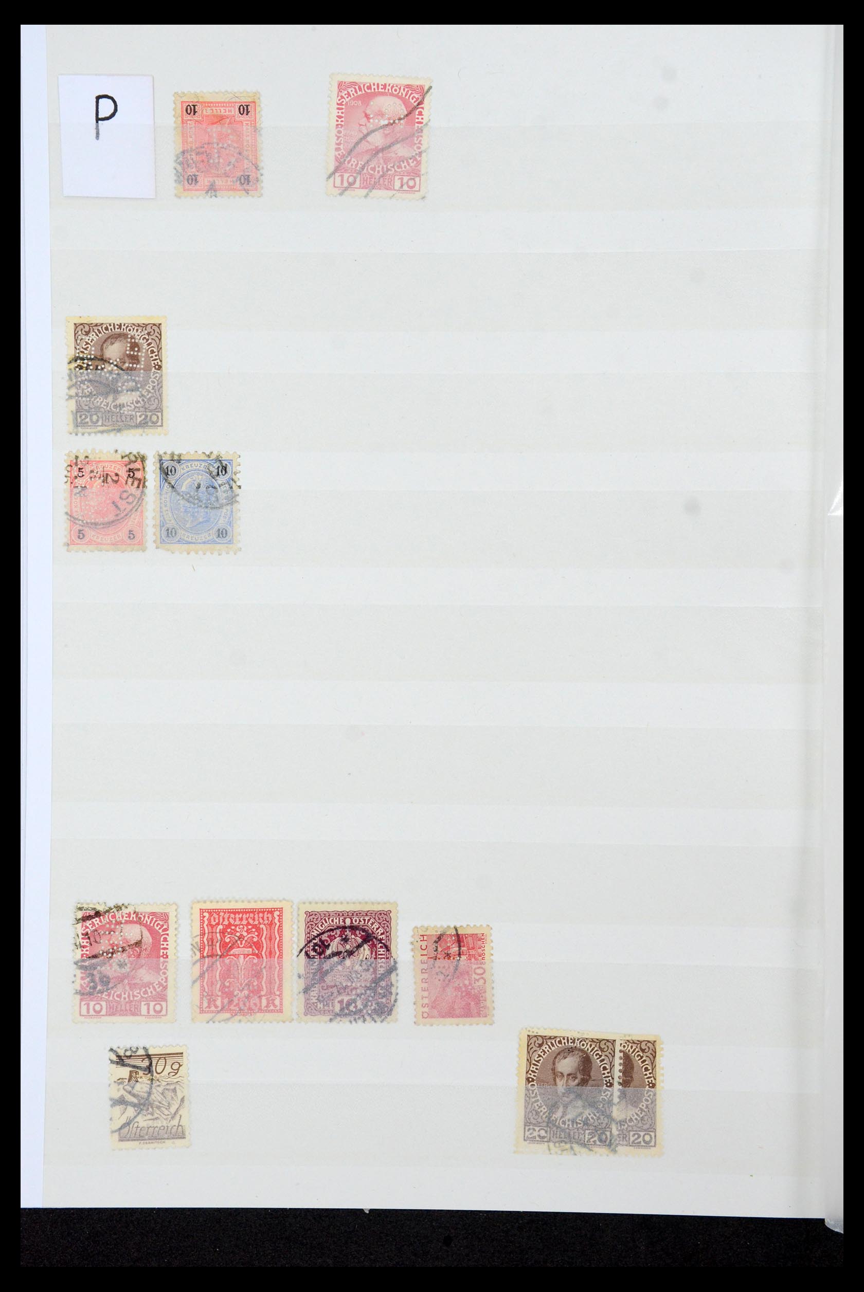 36224 088 - Postzegelverzameling 36224 Wereld perfins 1890-1950.