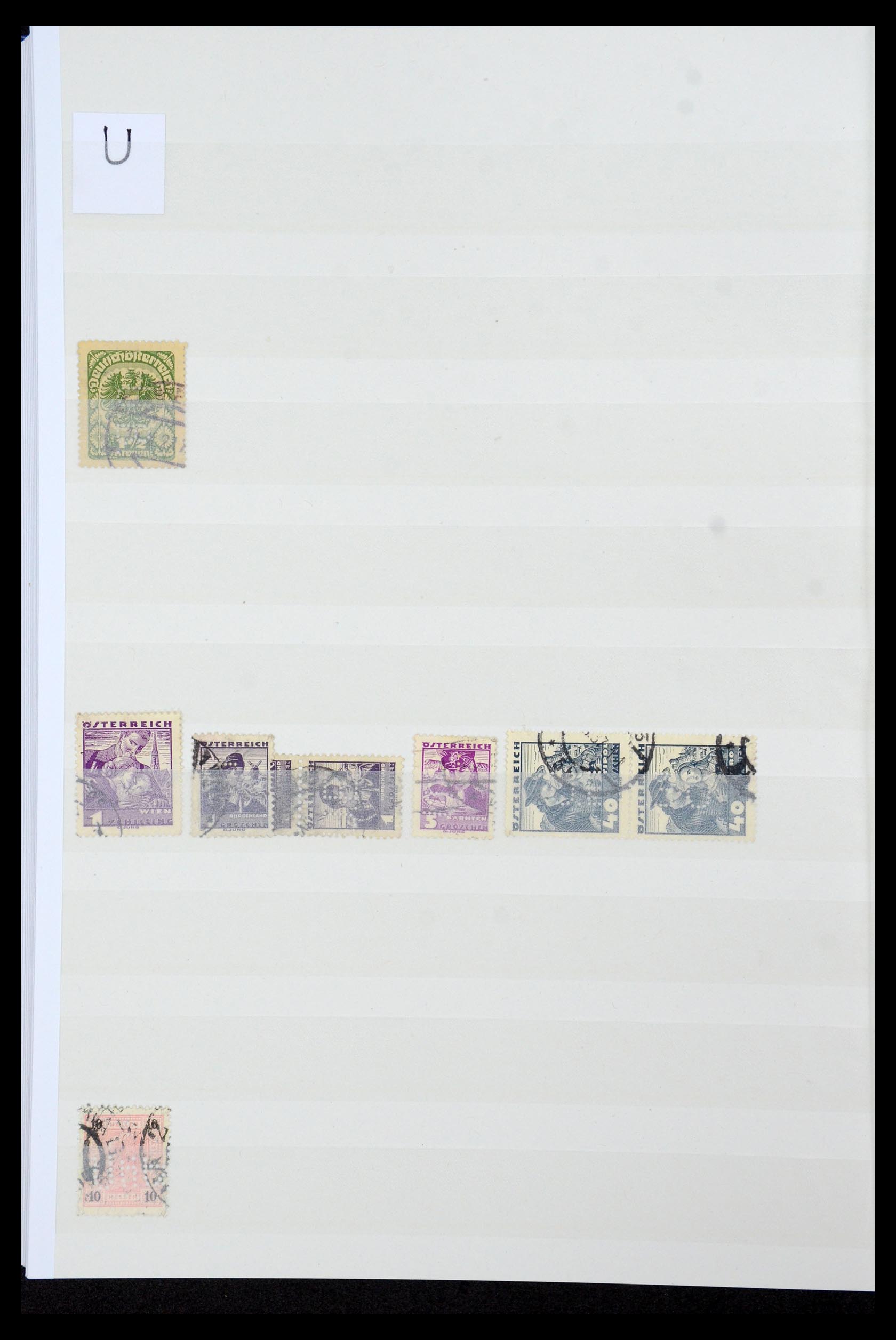 36224 099 - Postzegelverzameling 36224 Wereld perfins 1890-1950.