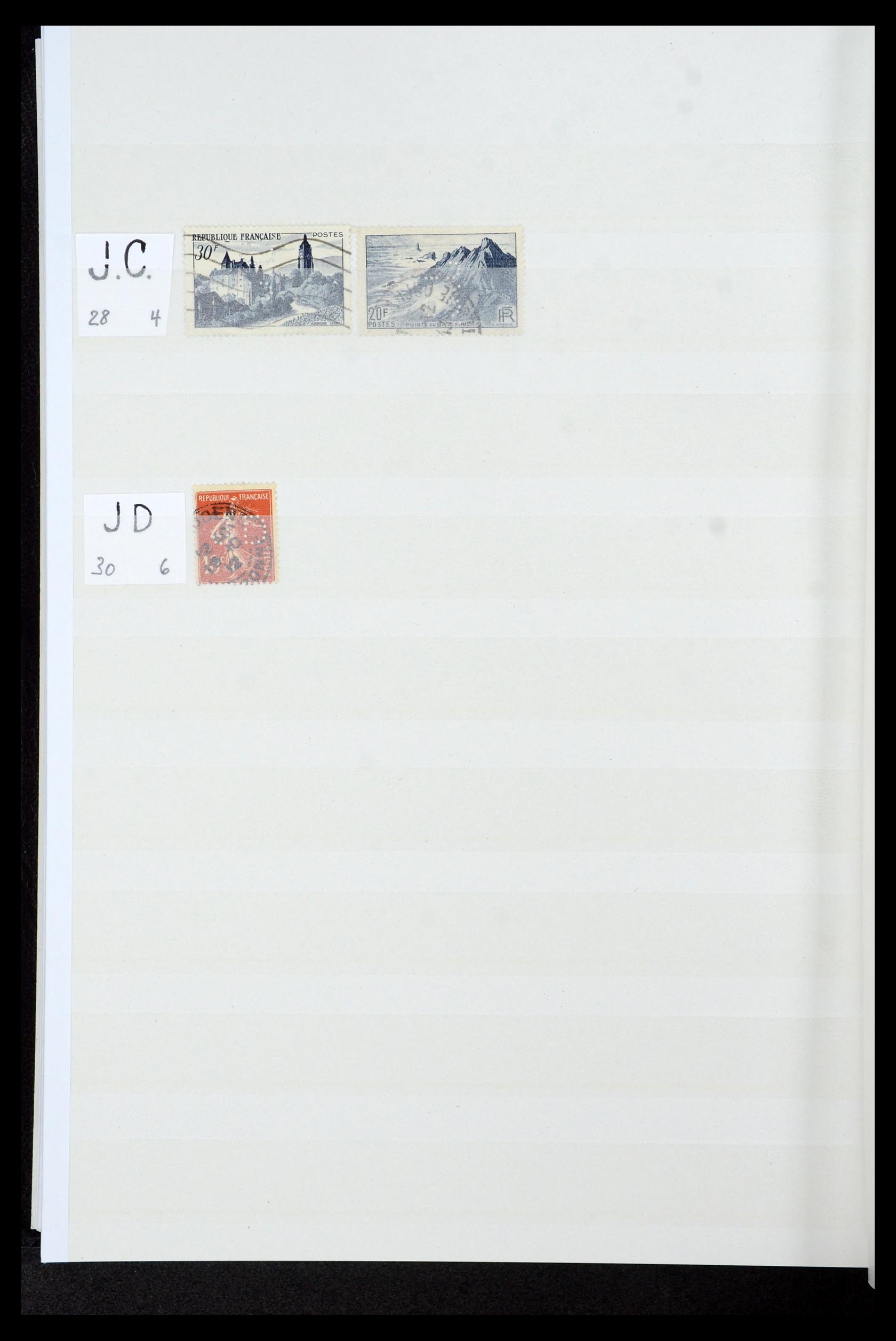 36224 309 - Postzegelverzameling 36224 Wereld perfins 1890-1950.