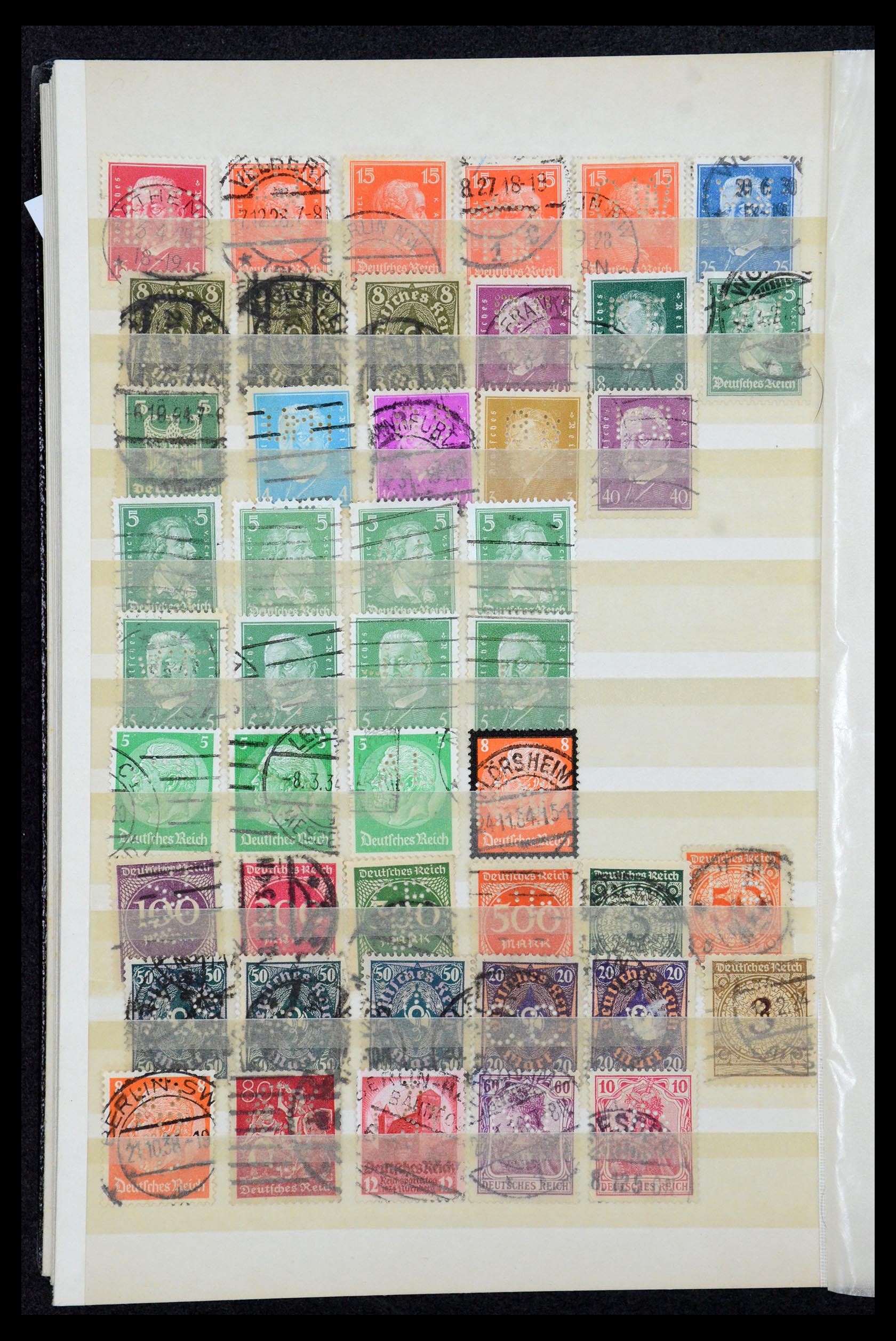 36224 341 - Postzegelverzameling 36224 Wereld perfins 1890-1950.