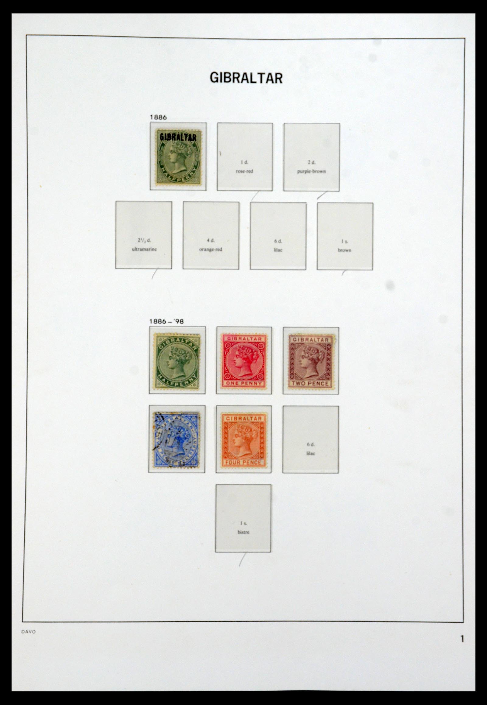 36233 001 - Postzegelverzameling 36233 Gibraltar en Malta 1884-1964.