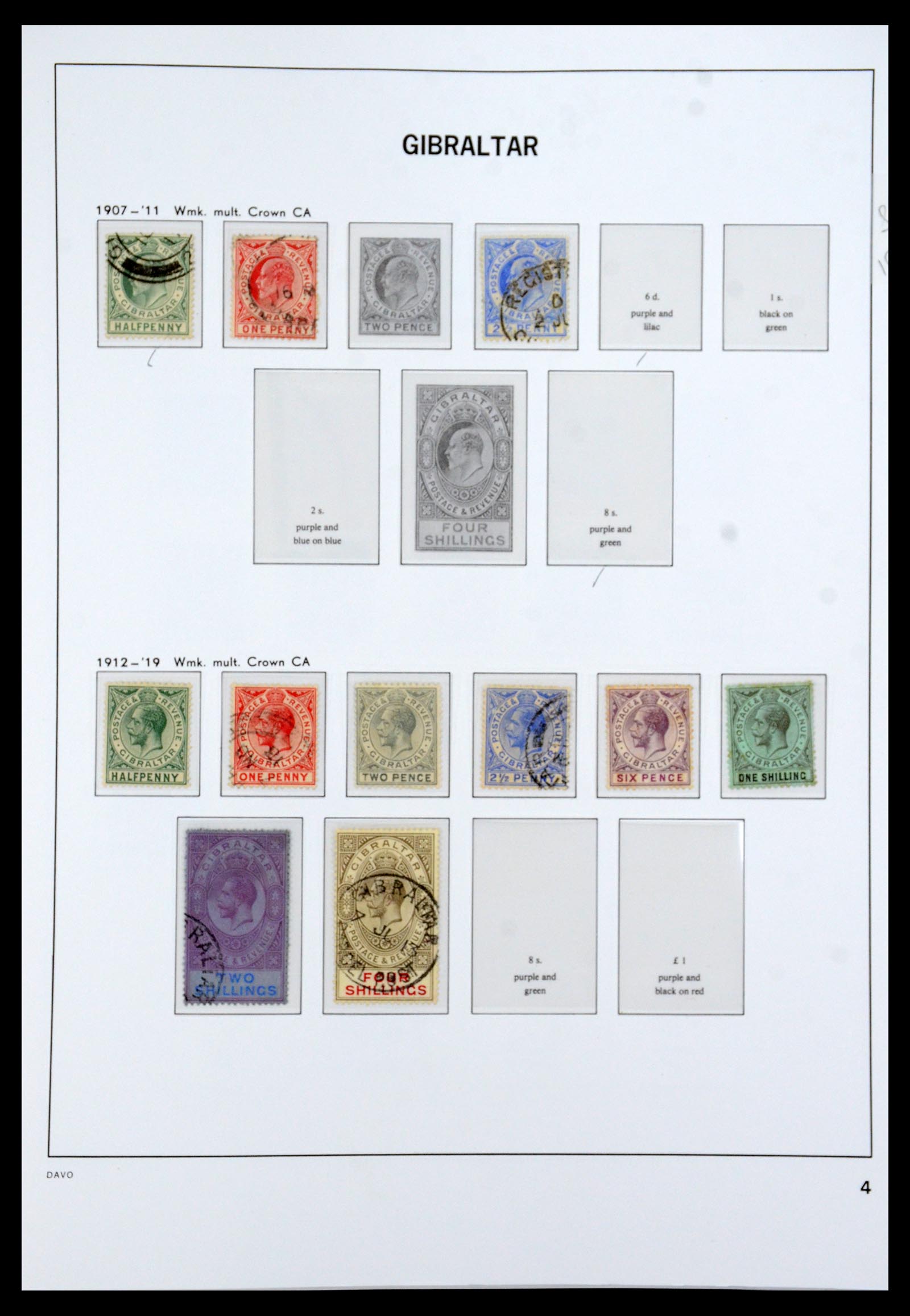 36233 004 - Postzegelverzameling 36233 Gibraltar en Malta 1884-1964.