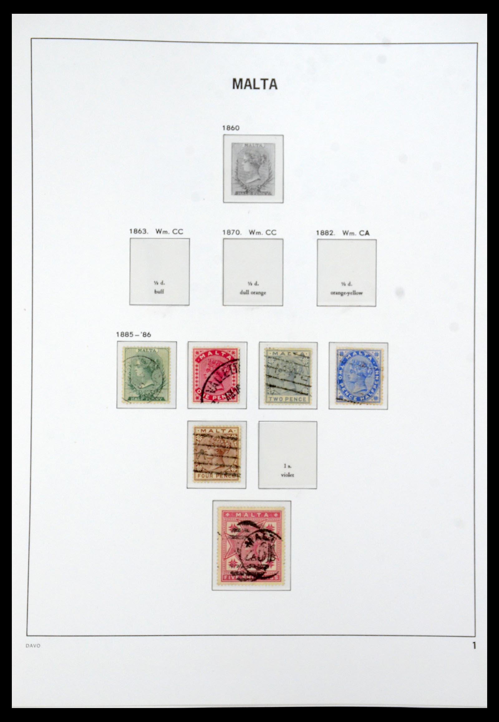 36233 010 - Postzegelverzameling 36233 Gibraltar en Malta 1884-1964.