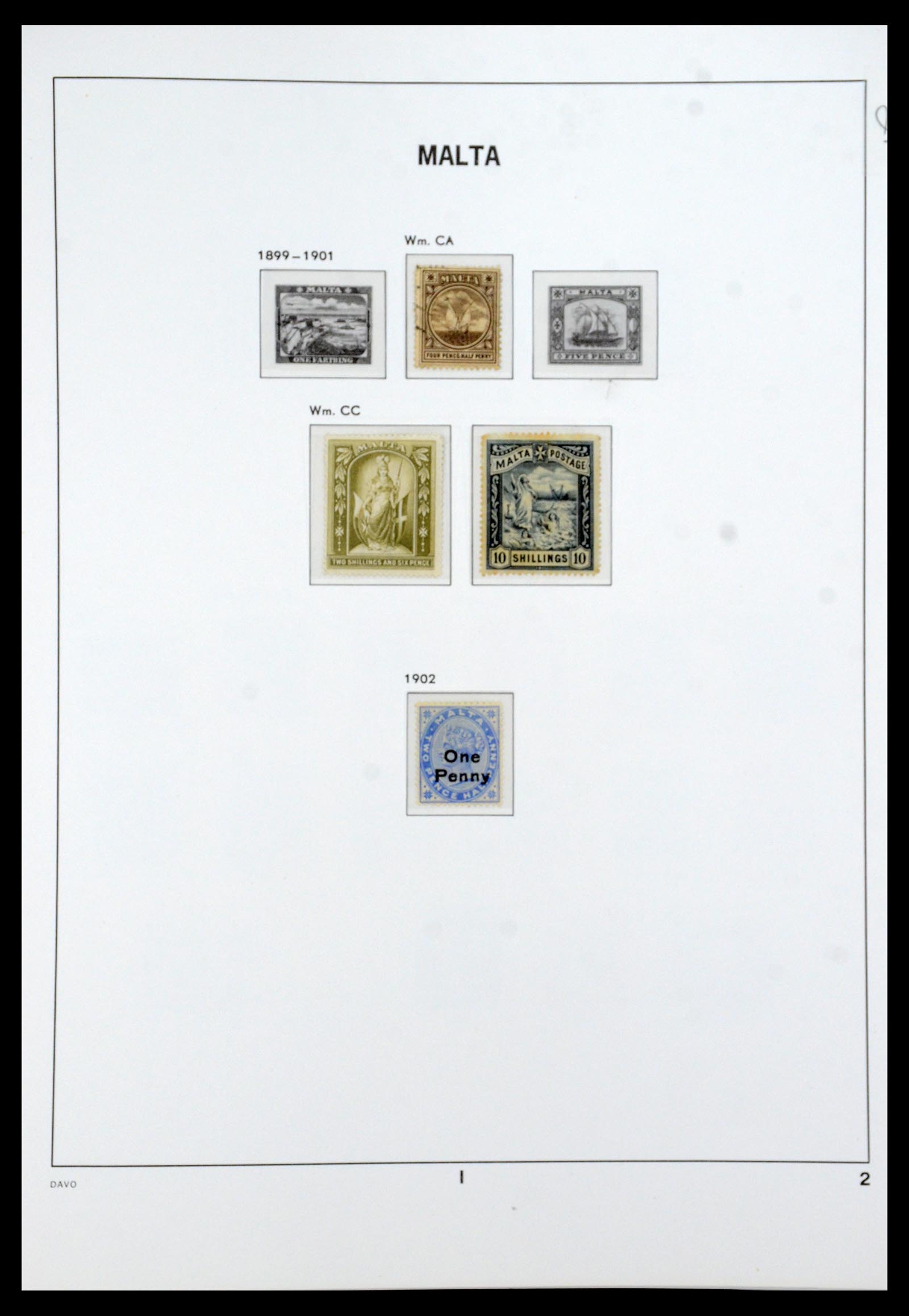 36233 011 - Postzegelverzameling 36233 Gibraltar en Malta 1884-1964.