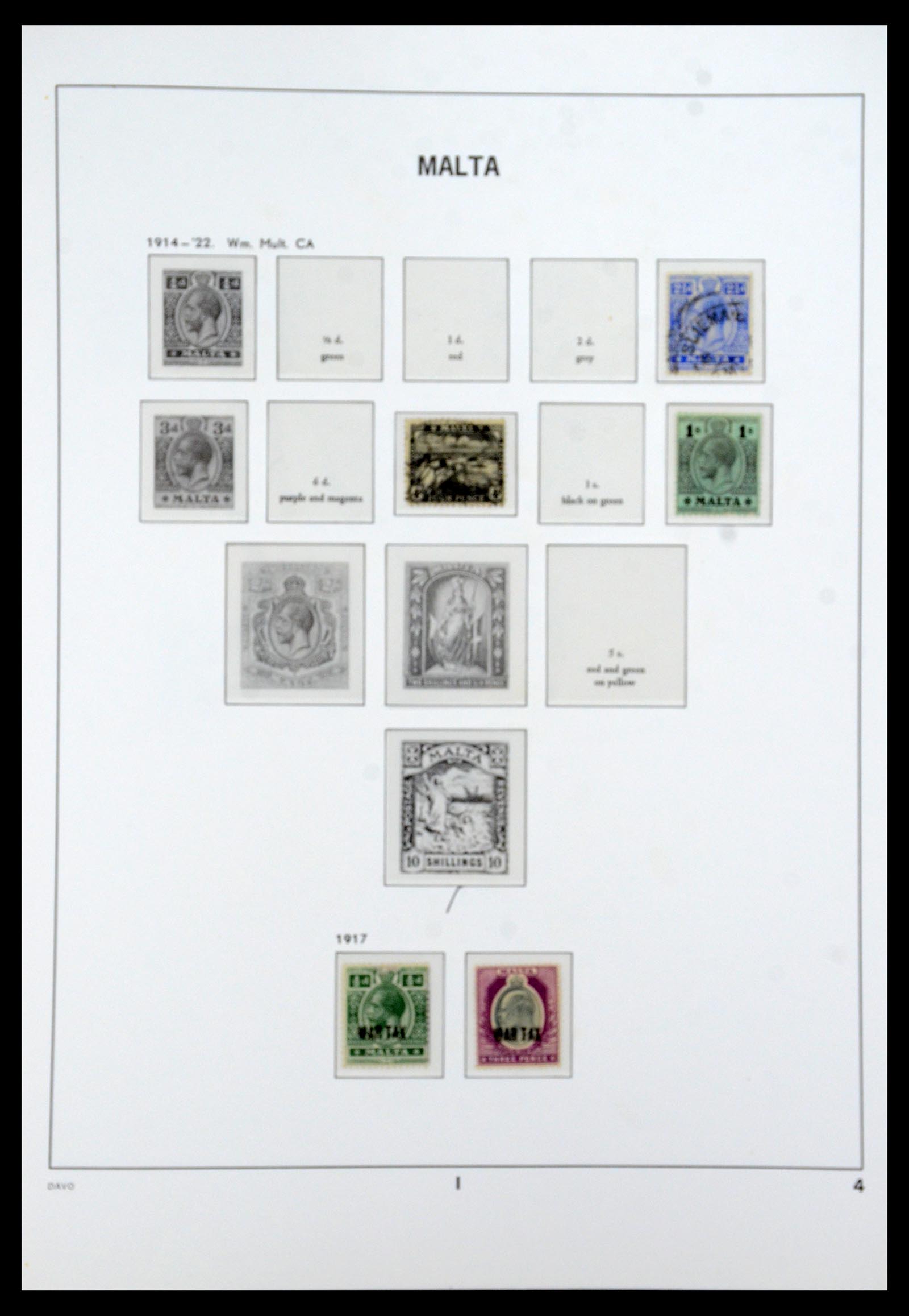36233 013 - Postzegelverzameling 36233 Gibraltar en Malta 1884-1964.