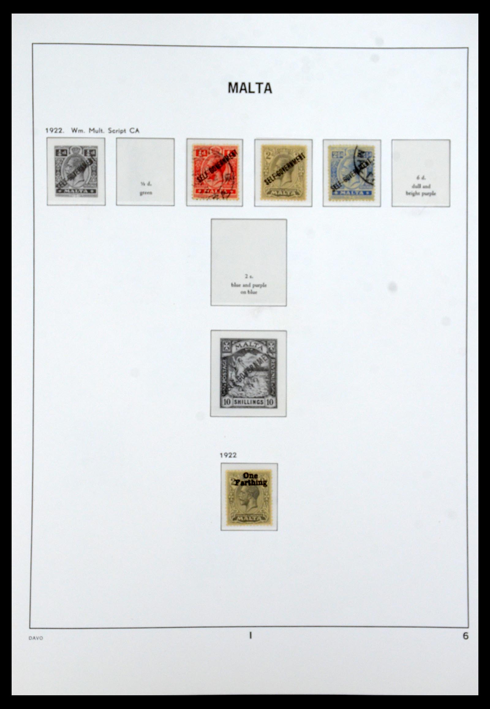 36233 015 - Postzegelverzameling 36233 Gibraltar en Malta 1884-1964.