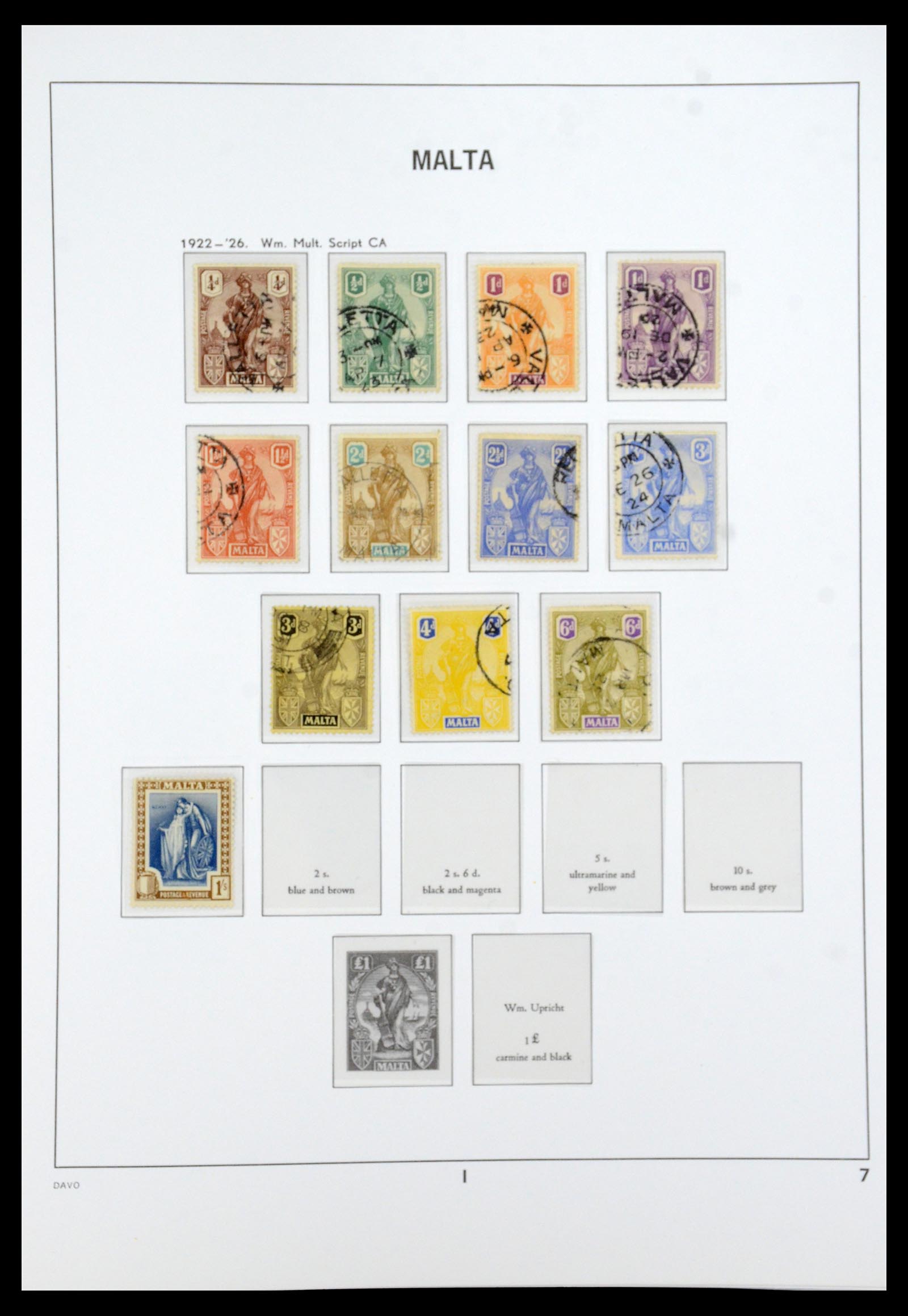 36233 016 - Postzegelverzameling 36233 Gibraltar en Malta 1884-1964.