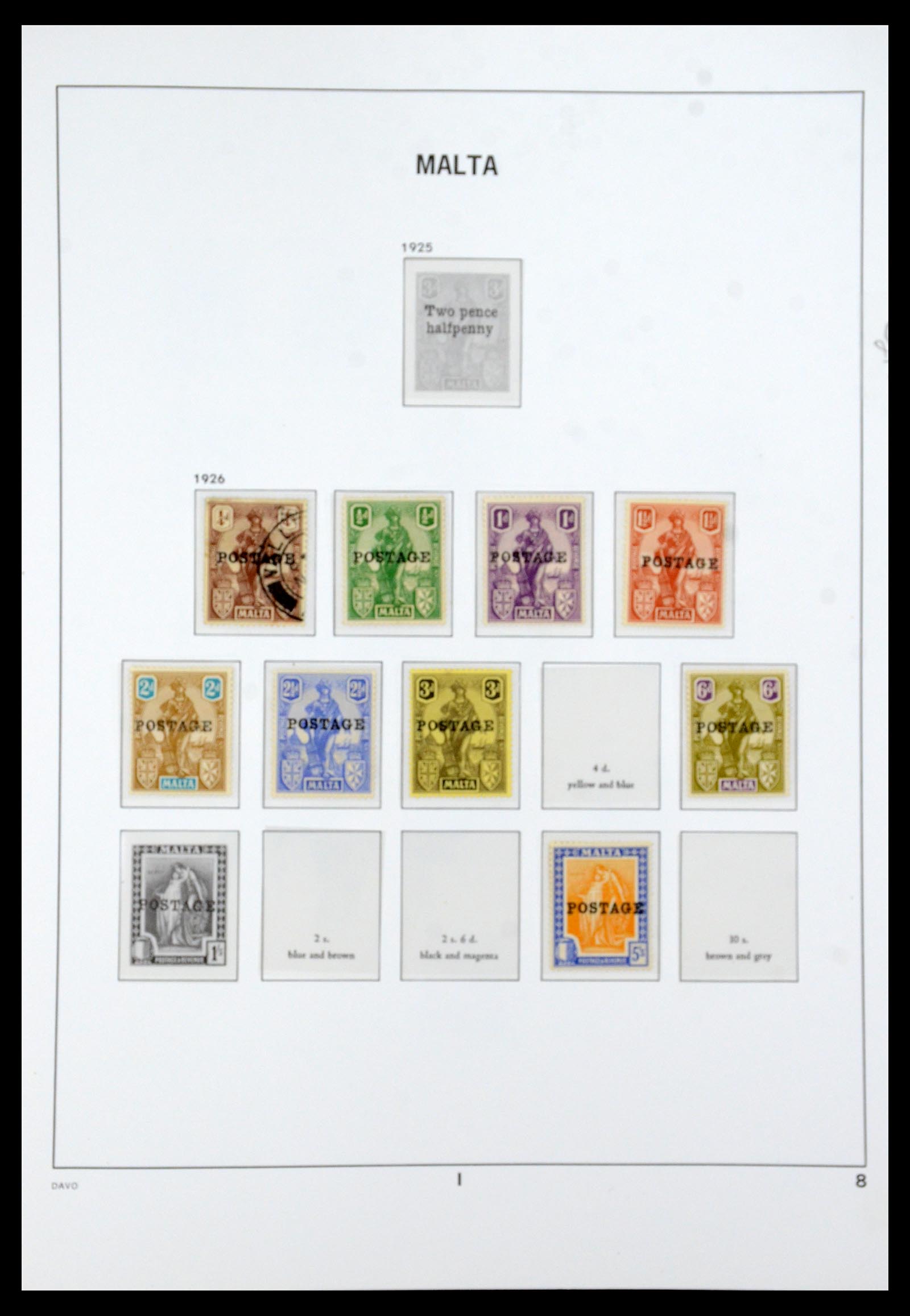 36233 017 - Postzegelverzameling 36233 Gibraltar en Malta 1884-1964.