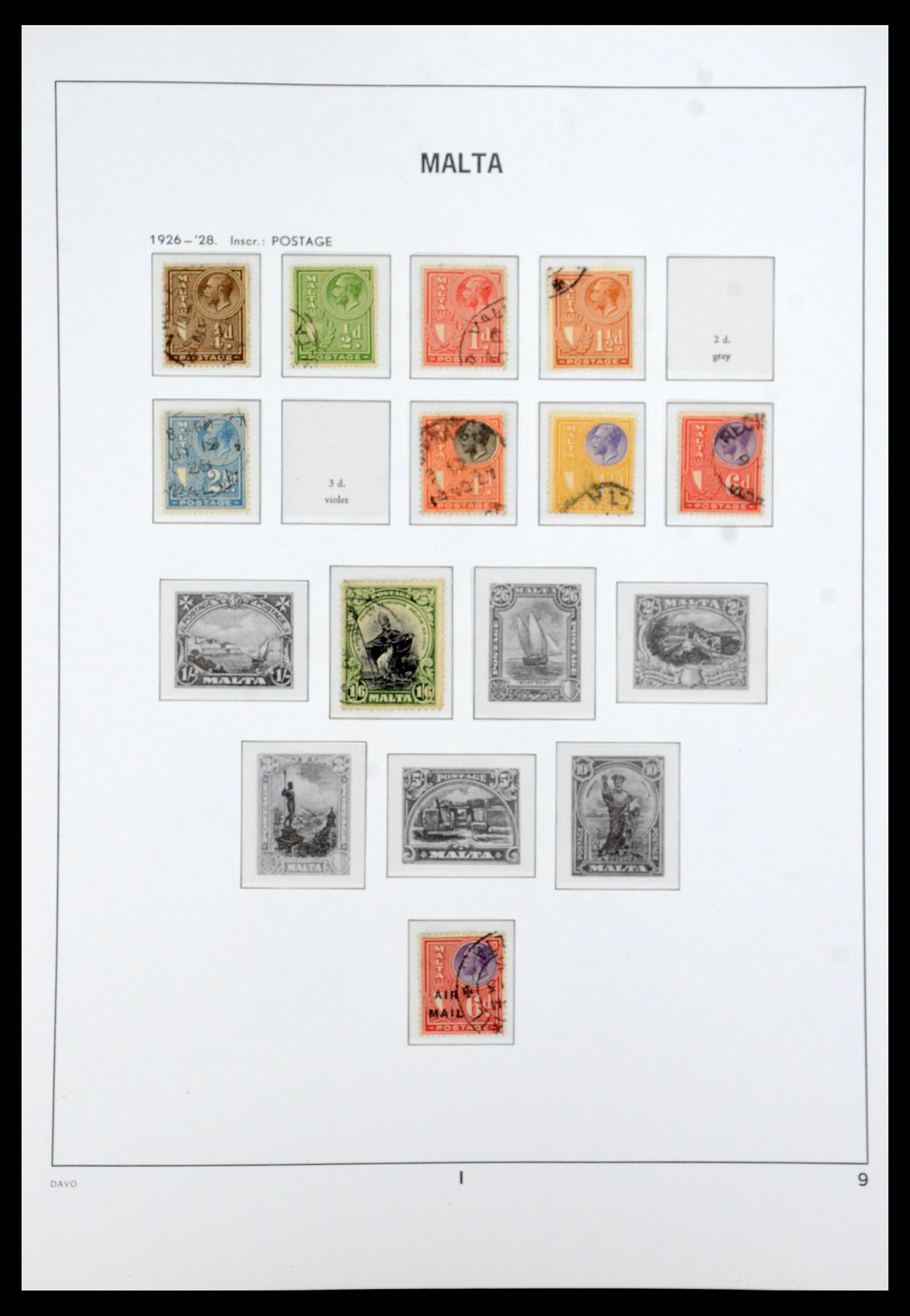 36233 018 - Postzegelverzameling 36233 Gibraltar en Malta 1884-1964.