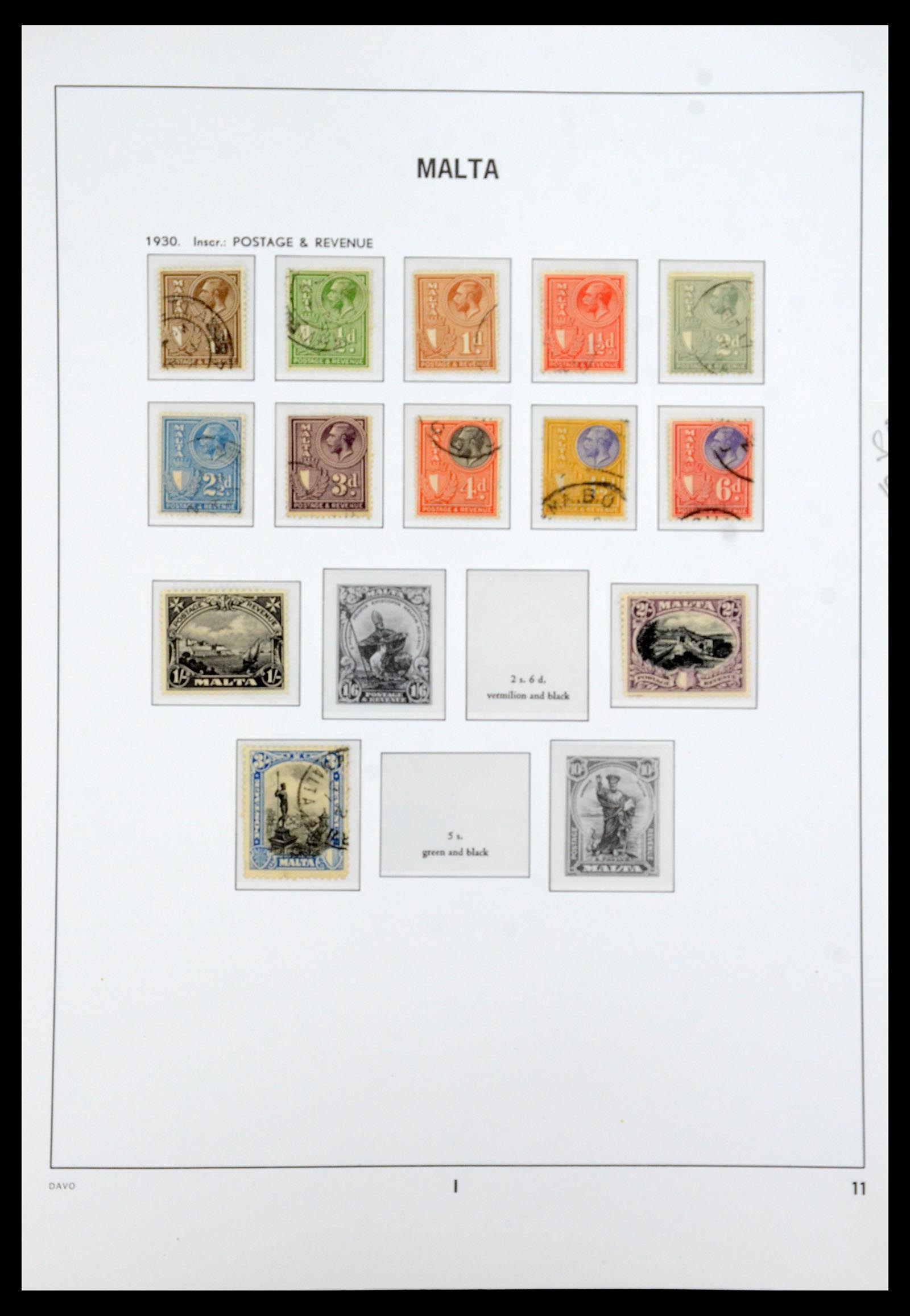 36233 020 - Postzegelverzameling 36233 Gibraltar en Malta 1884-1964.