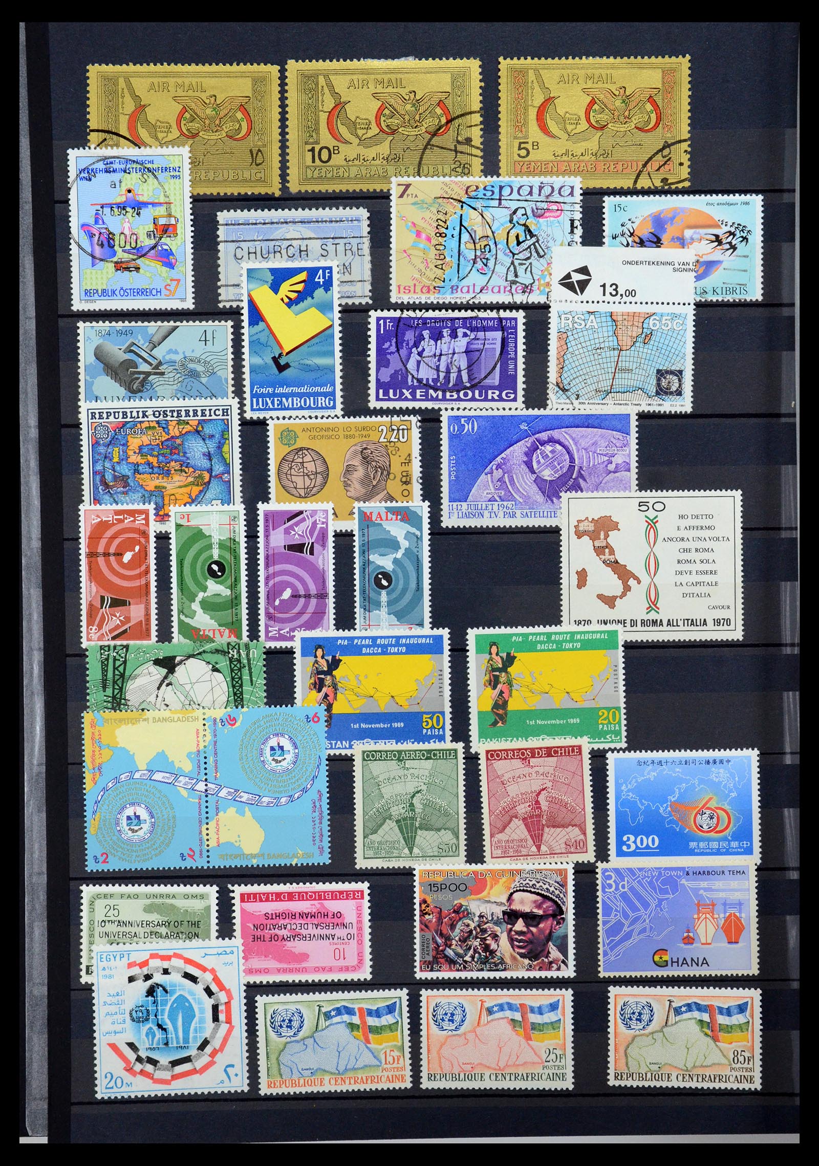 36238 036 - Postzegelverzameling 36238 Motief landkaarten 1900-2000.