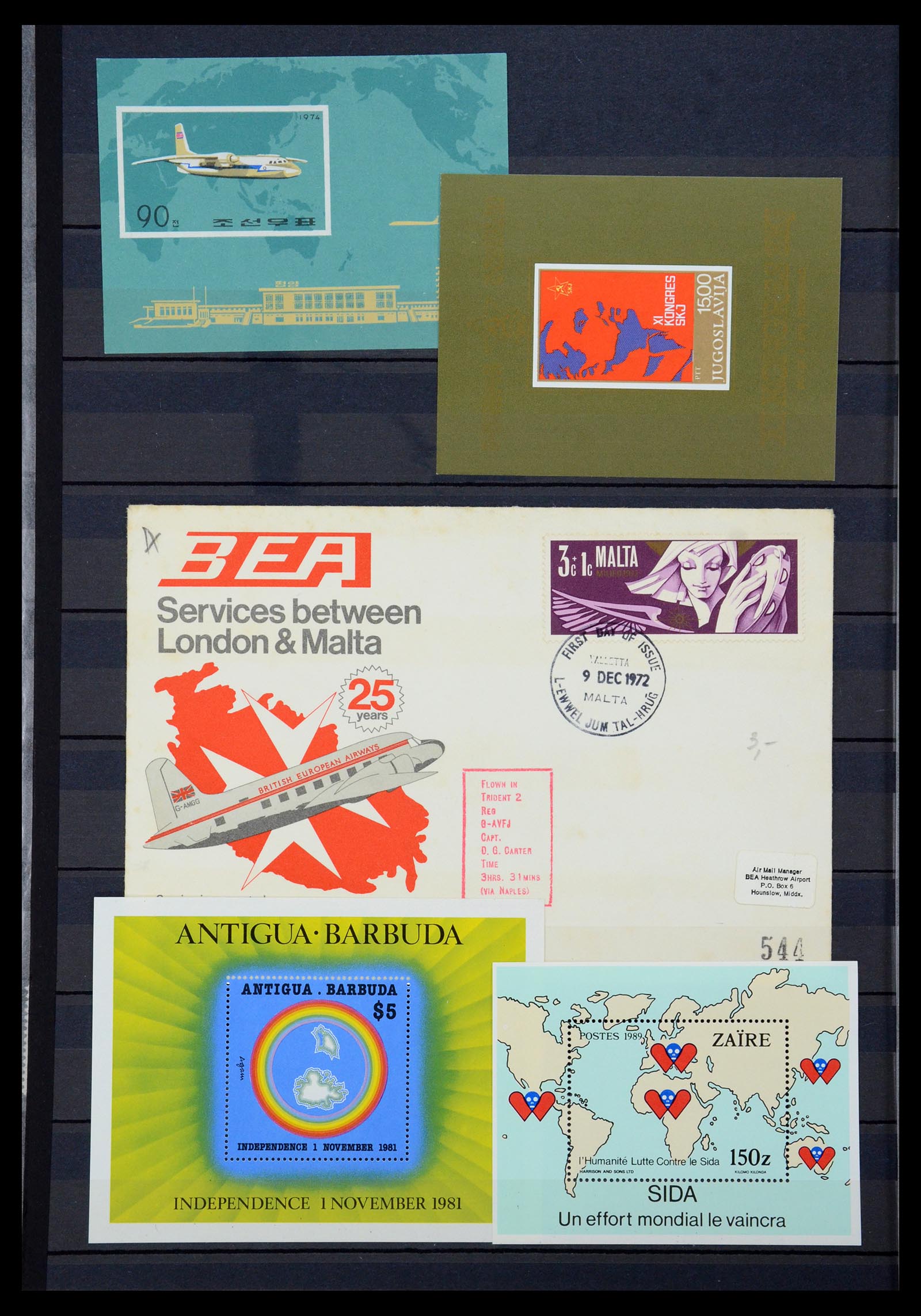 36238 038 - Postzegelverzameling 36238 Motief landkaarten 1900-2000.