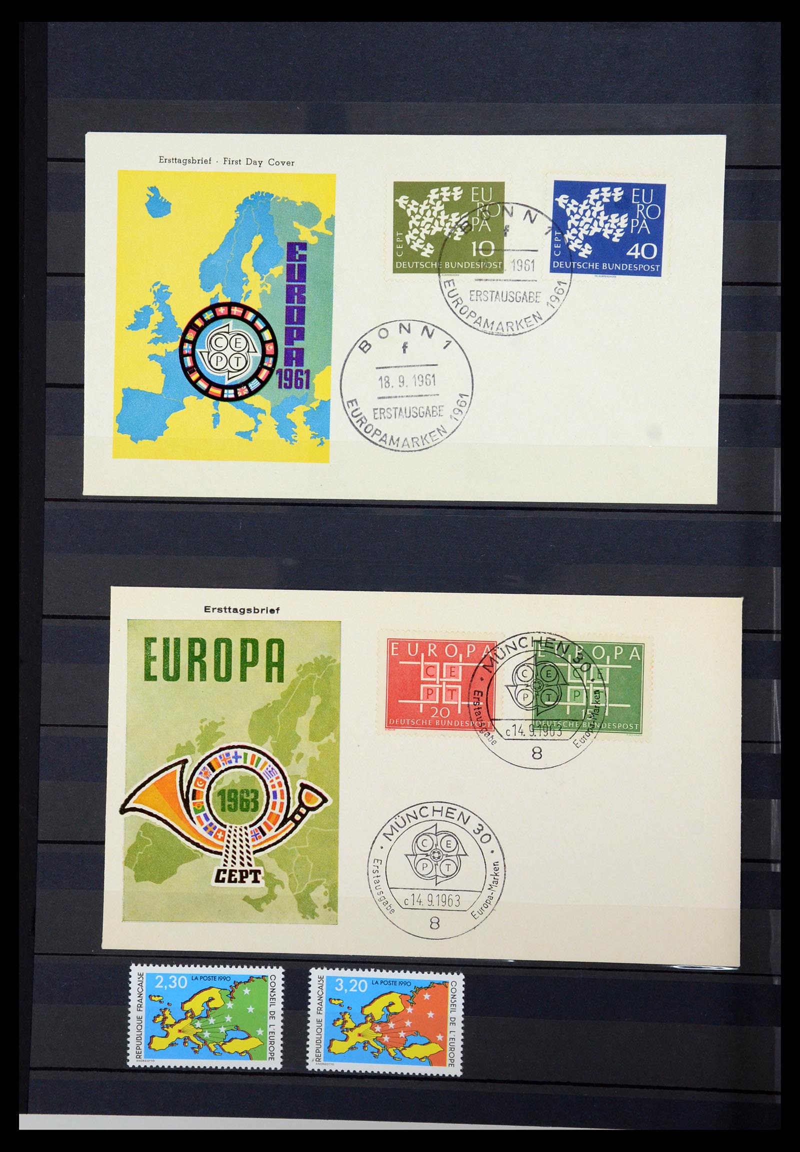 36238 048 - Postzegelverzameling 36238 Motief landkaarten 1900-2000.