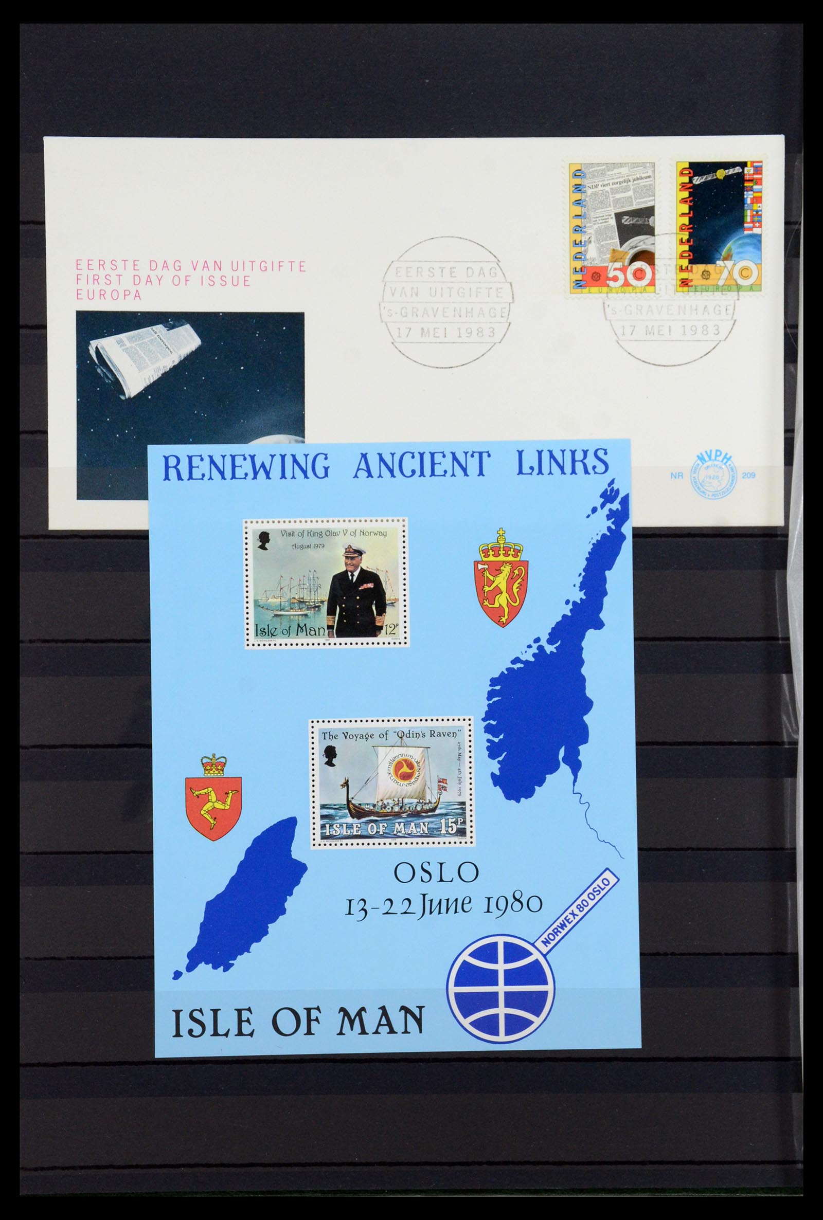 36238 054 - Postzegelverzameling 36238 Motief landkaarten 1900-2000.