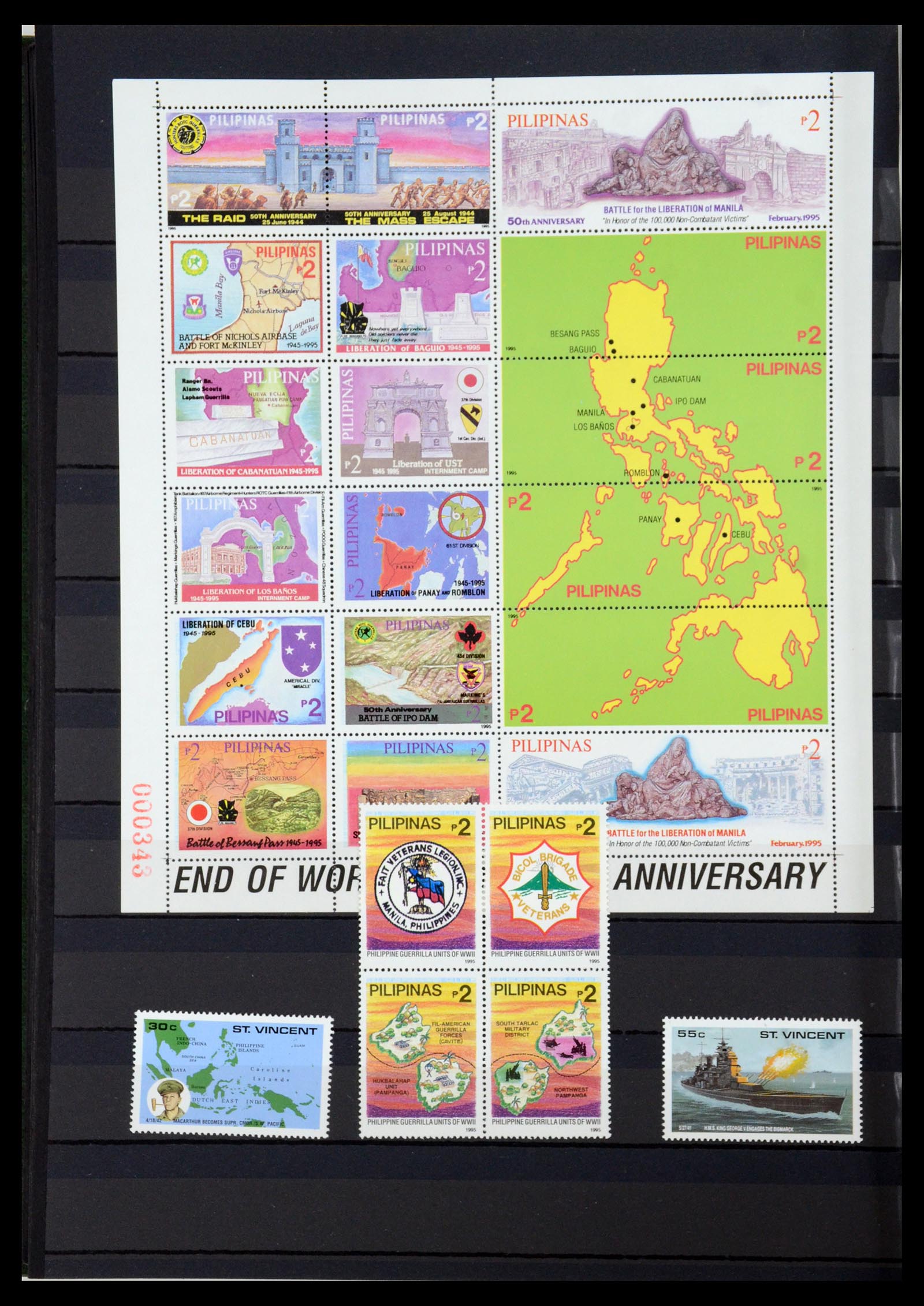 36238 072 - Postzegelverzameling 36238 Motief landkaarten 1900-2000.