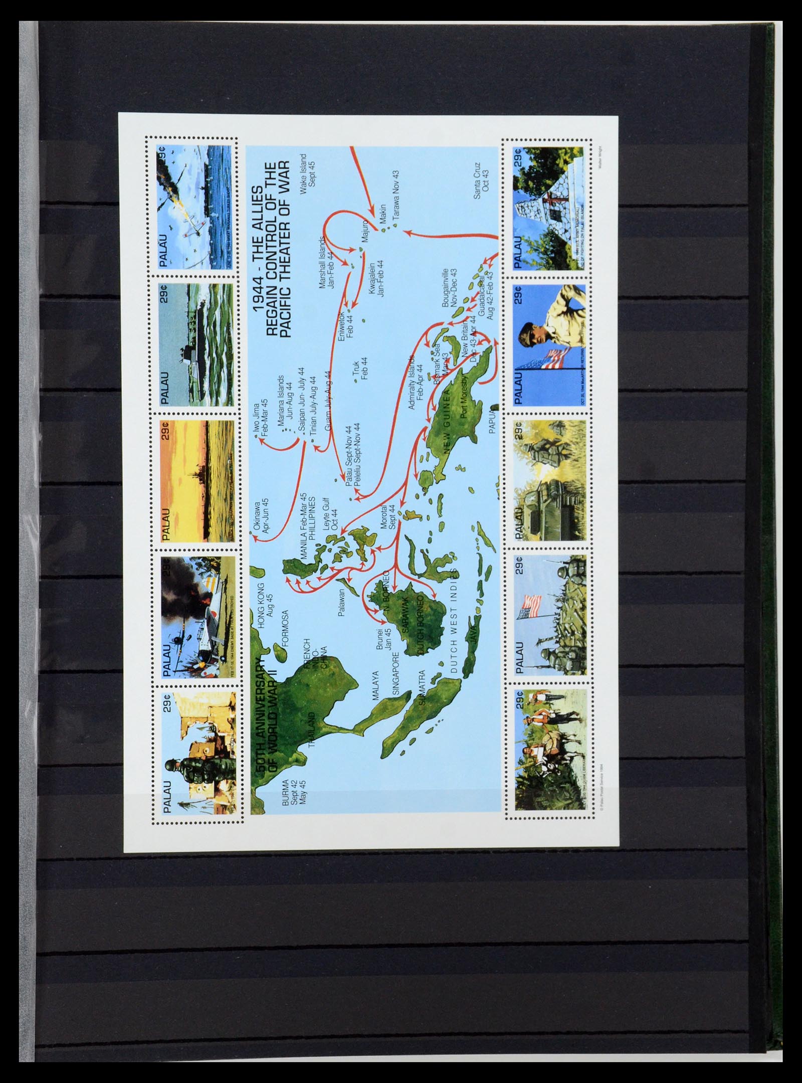 36238 079 - Postzegelverzameling 36238 Motief landkaarten 1900-2000.