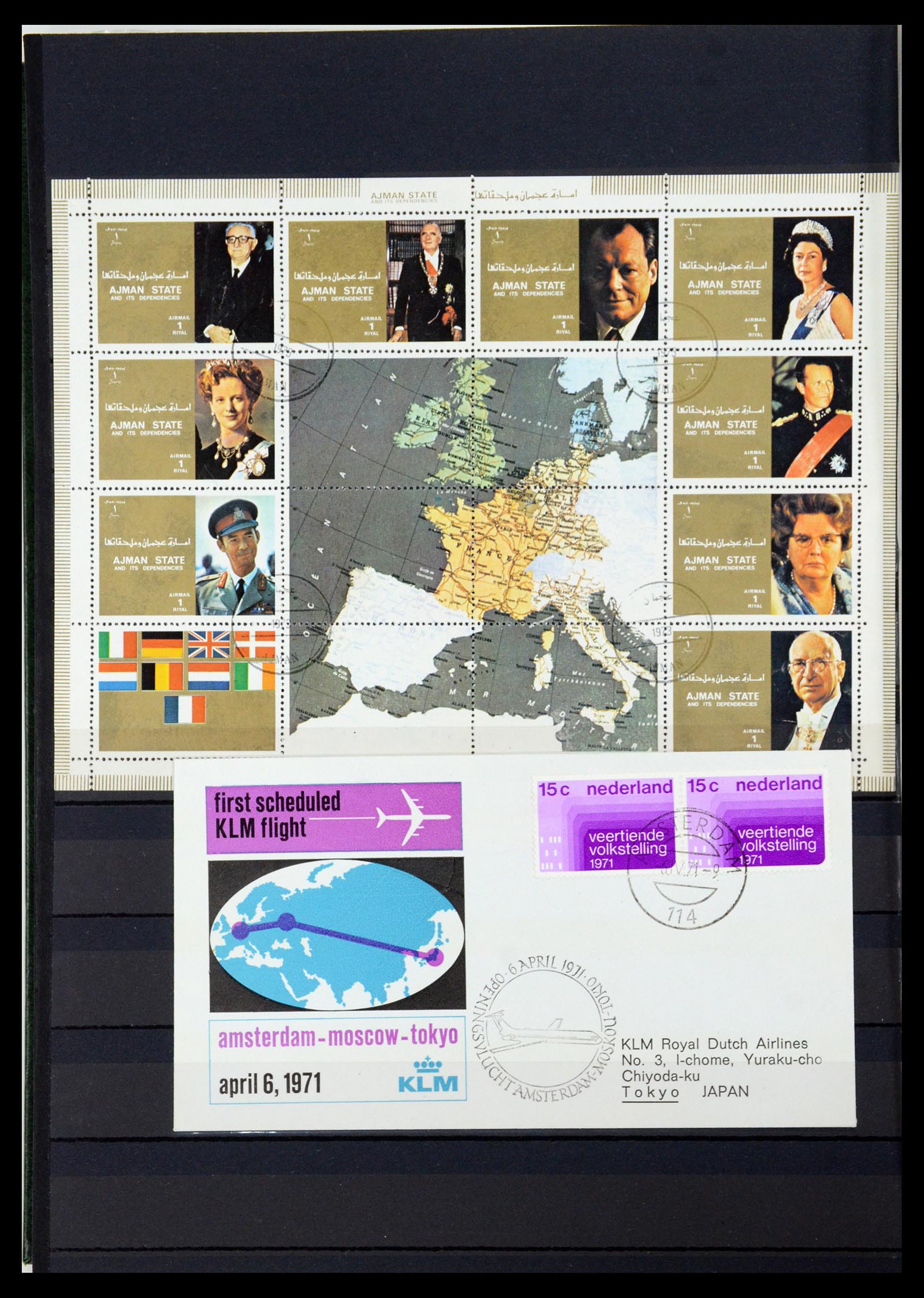 36238 093 - Postzegelverzameling 36238 Motief landkaarten 1900-2000.