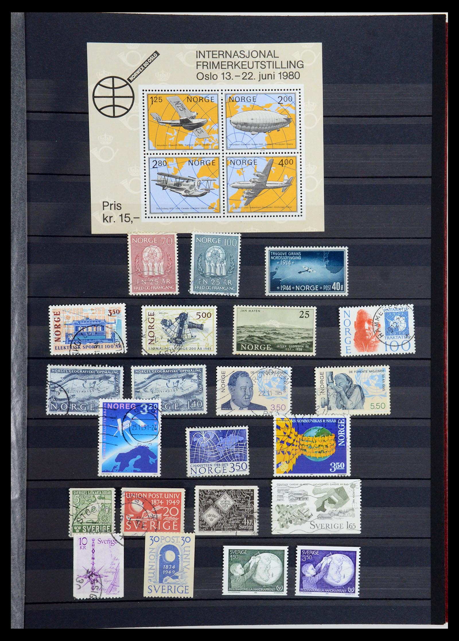 36238 097 - Postzegelverzameling 36238 Motief landkaarten 1900-2000.