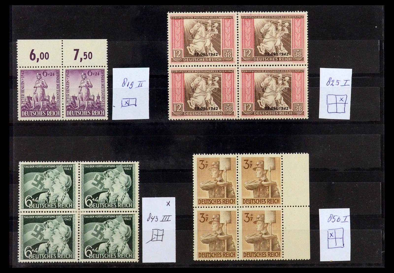 36256 001 - Postzegelverzameling 36256 Duitse Rijk plaatfouten 1872-1945.