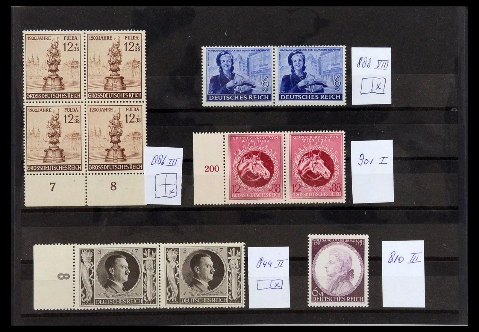 36256 002 - Postzegelverzameling 36256 Duitse Rijk plaatfouten 1872-1945.