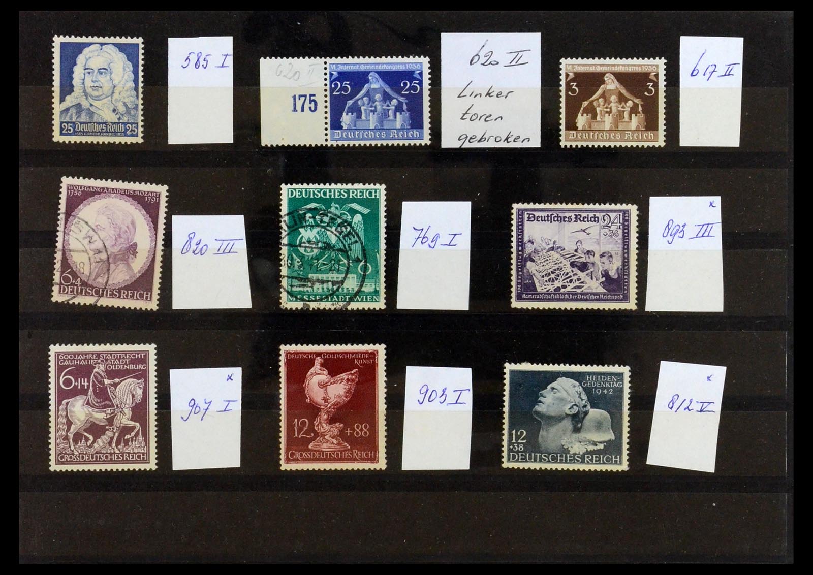 36256 004 - Postzegelverzameling 36256 Duitse Rijk plaatfouten 1872-1945.