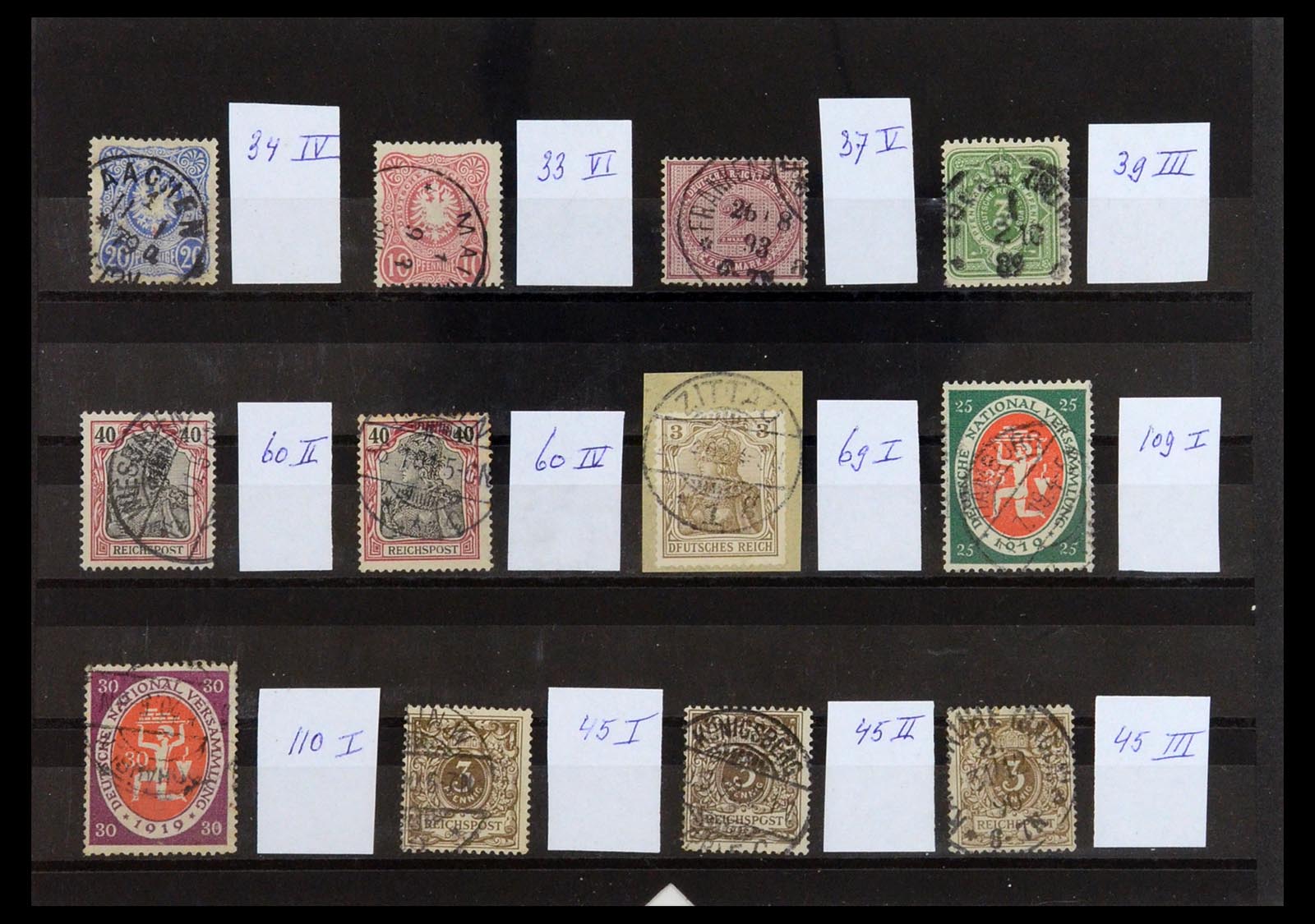 36256 007 - Postzegelverzameling 36256 Duitse Rijk plaatfouten 1872-1945.
